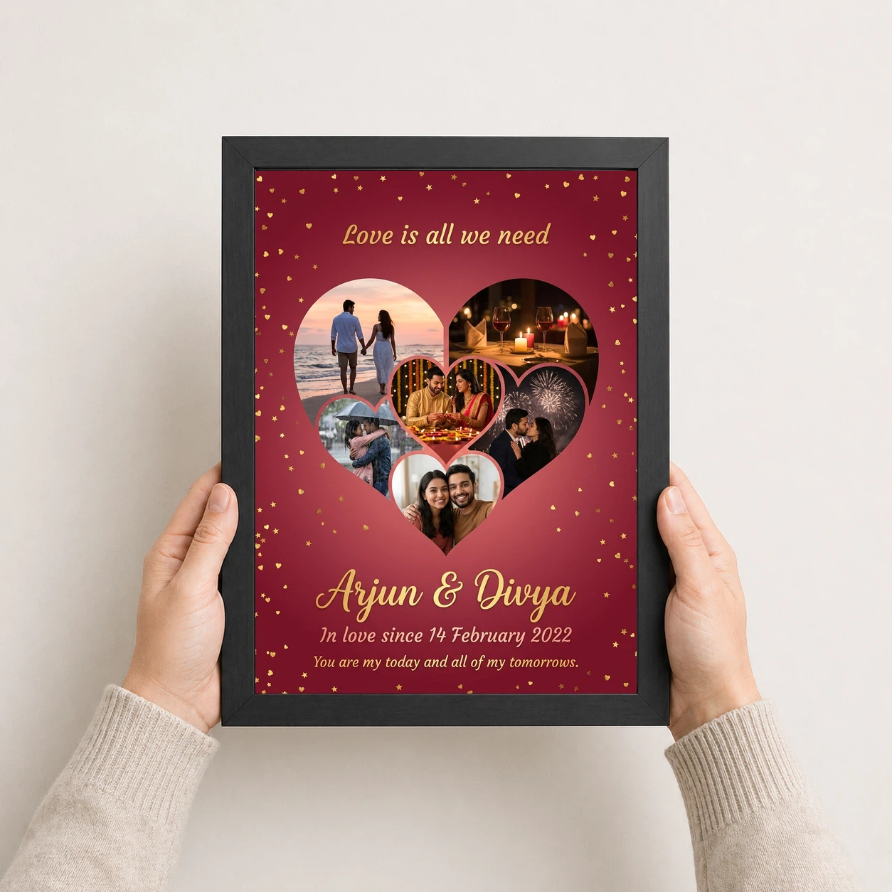 Love Collage Photo Frame Romantic Warm Heart Memories Photo Frame, view 3