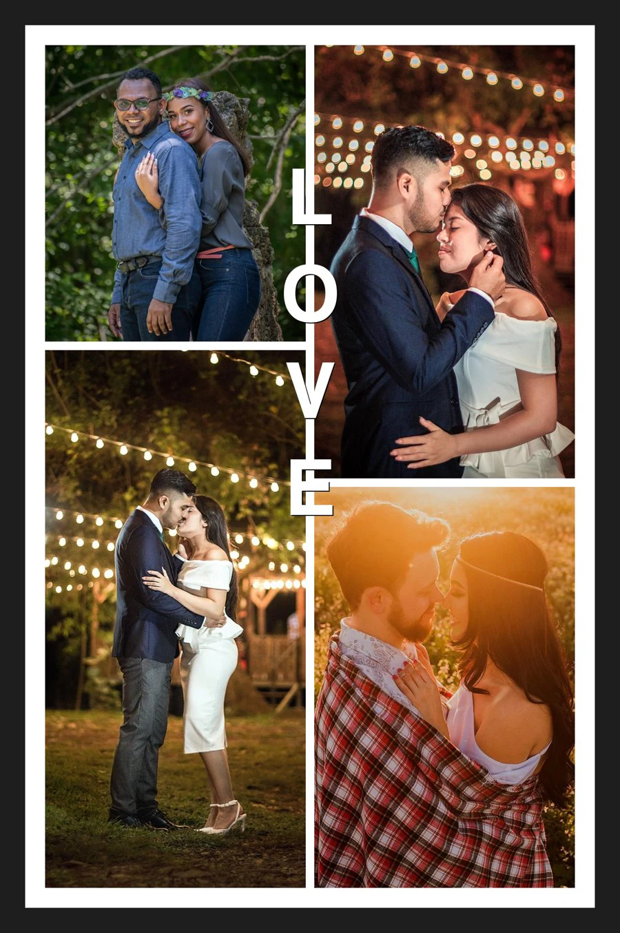 Temp 39 - Love Four Photo Portrait Collage