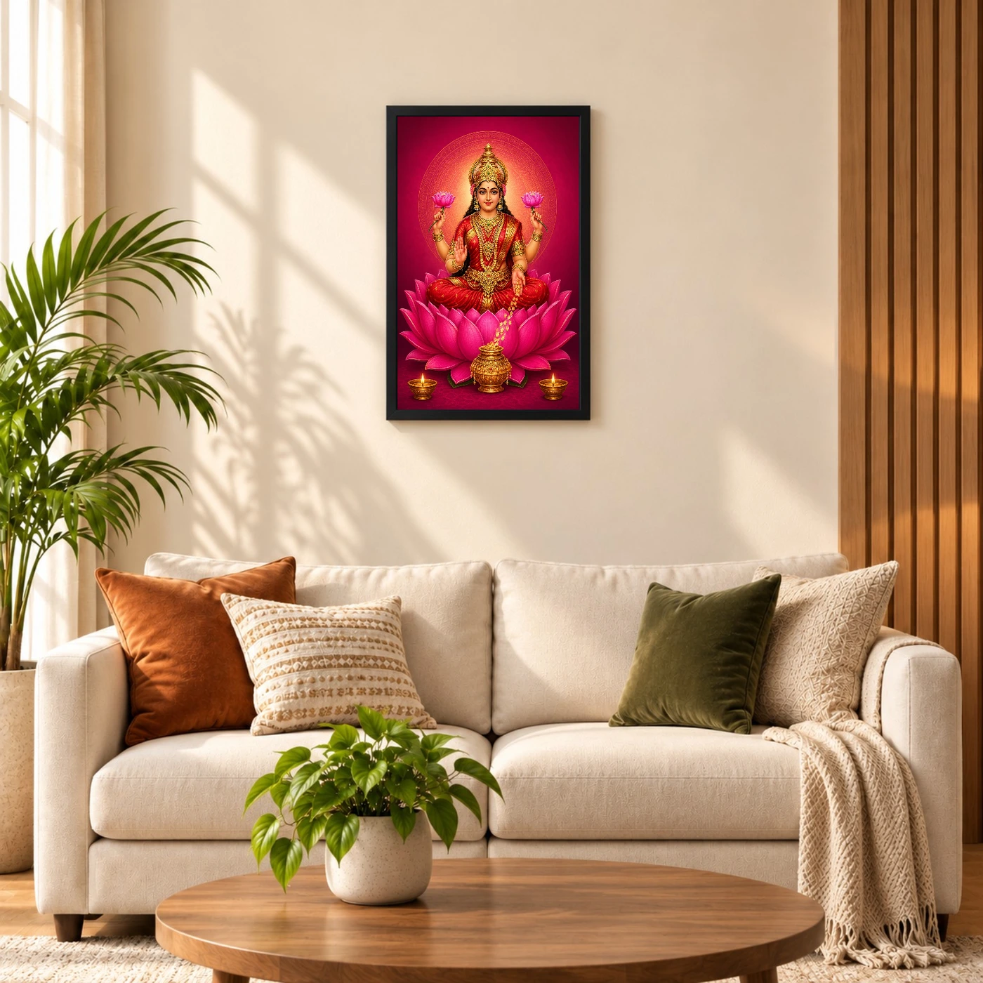 Magenta Mandala Varalakshmi Photo Frame – Modern Devotional Art, view 8