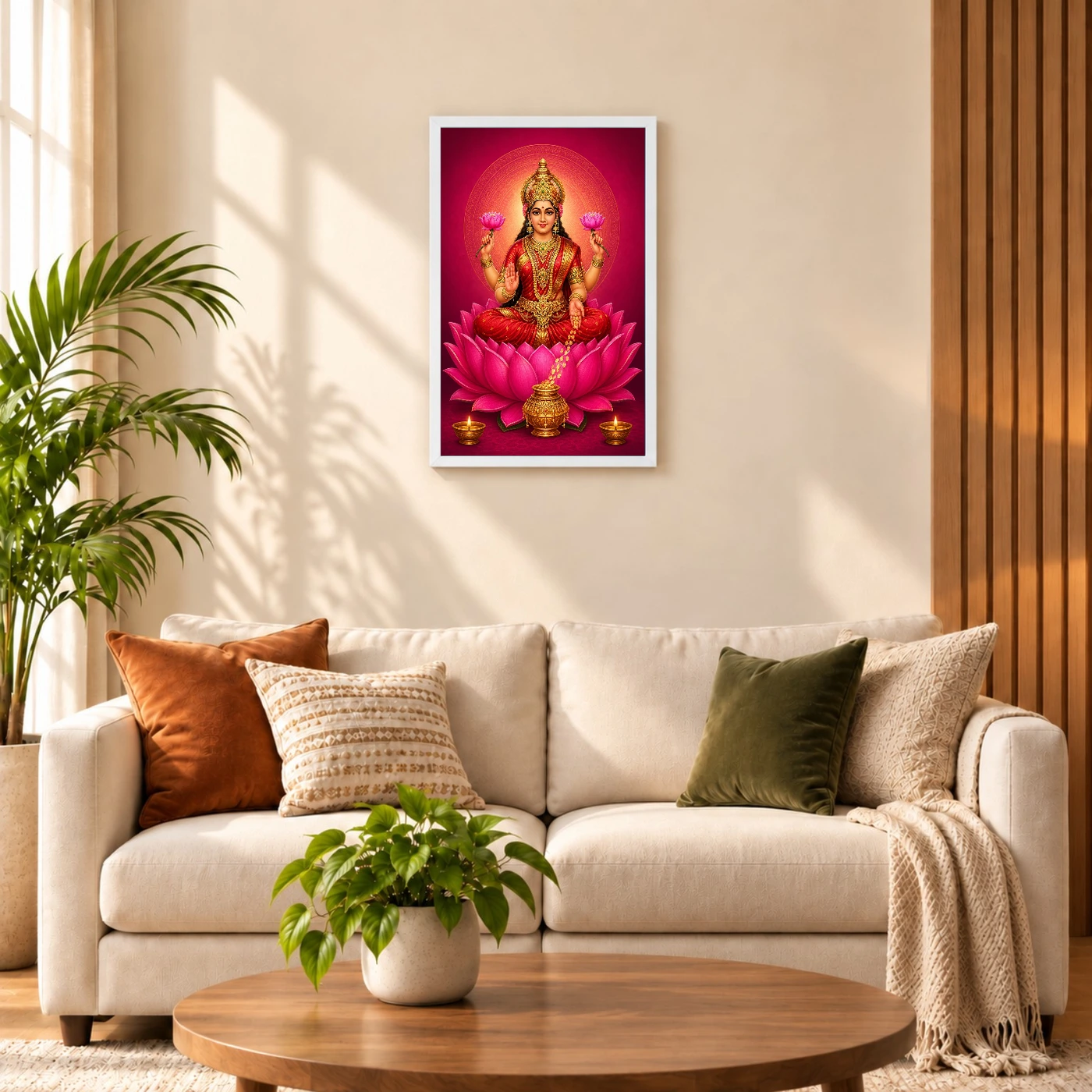 Magenta Mandala Varalakshmi Photo Frame – Modern Devotional Art, view 9