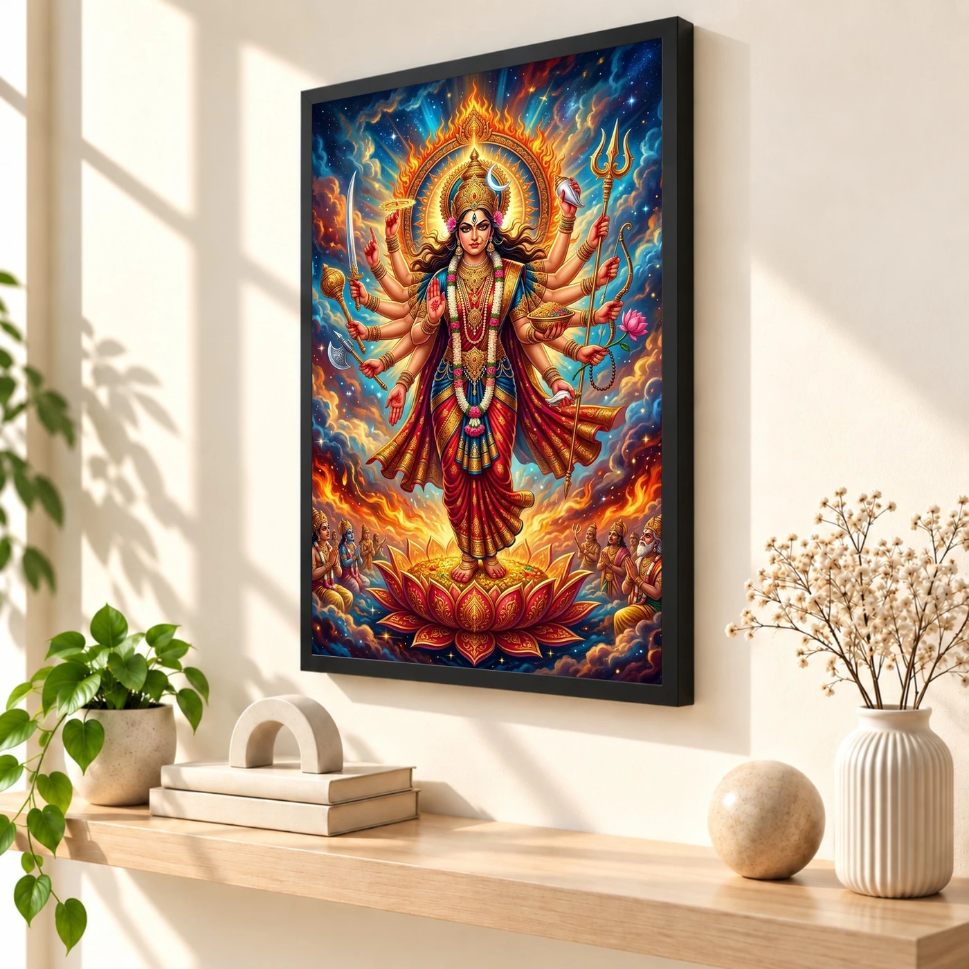 Maha Lakshmi Fierce Eighteen Arms Powerful Goddess Art Photo Frame, view 2