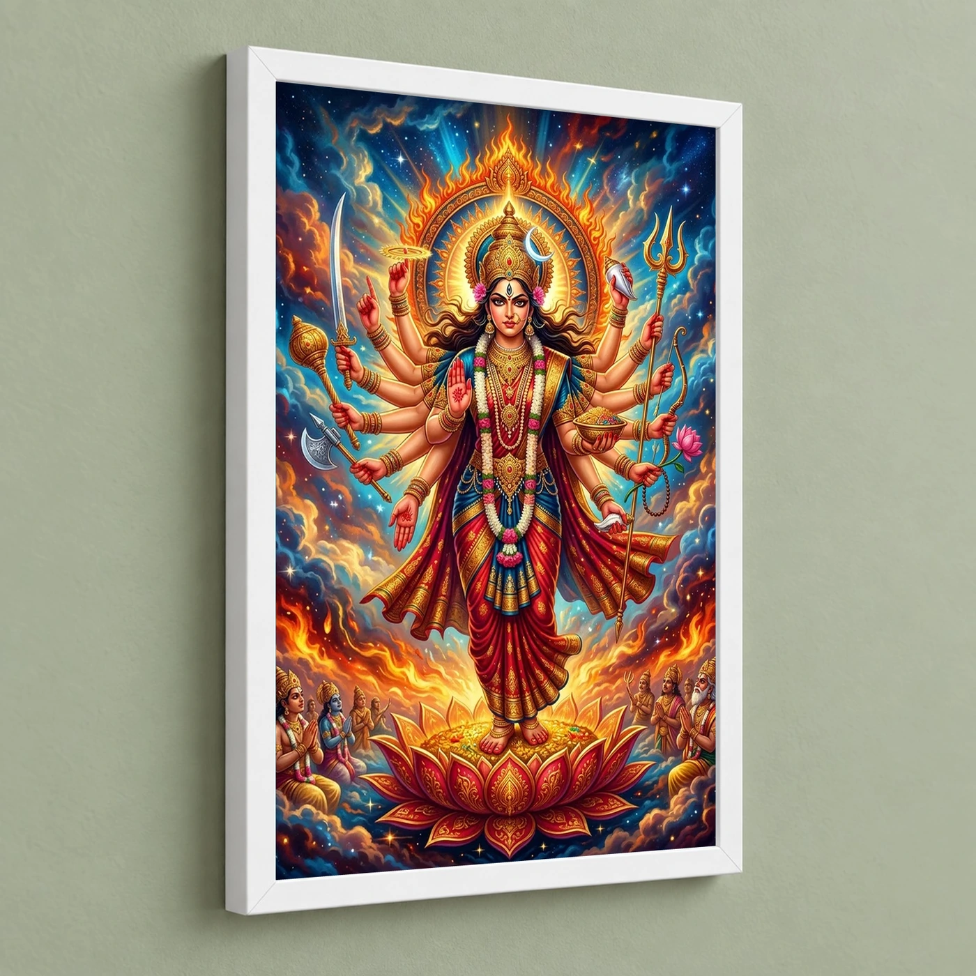 Maha Lakshmi Fierce Eighteen Arms Powerful Goddess Art Photo Frame, view 5