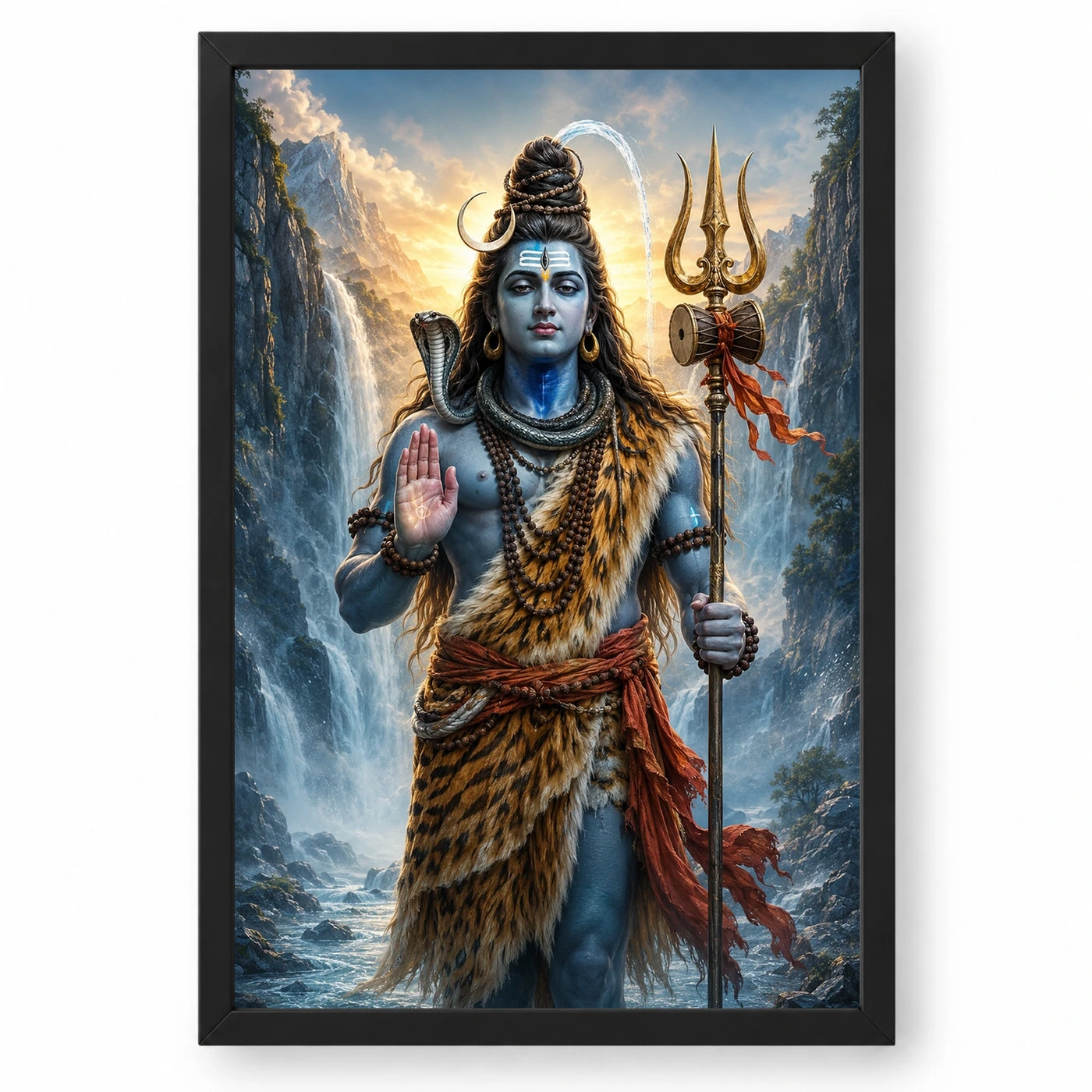 Mahadev — Ganga Trishul Divine Portrait Frame