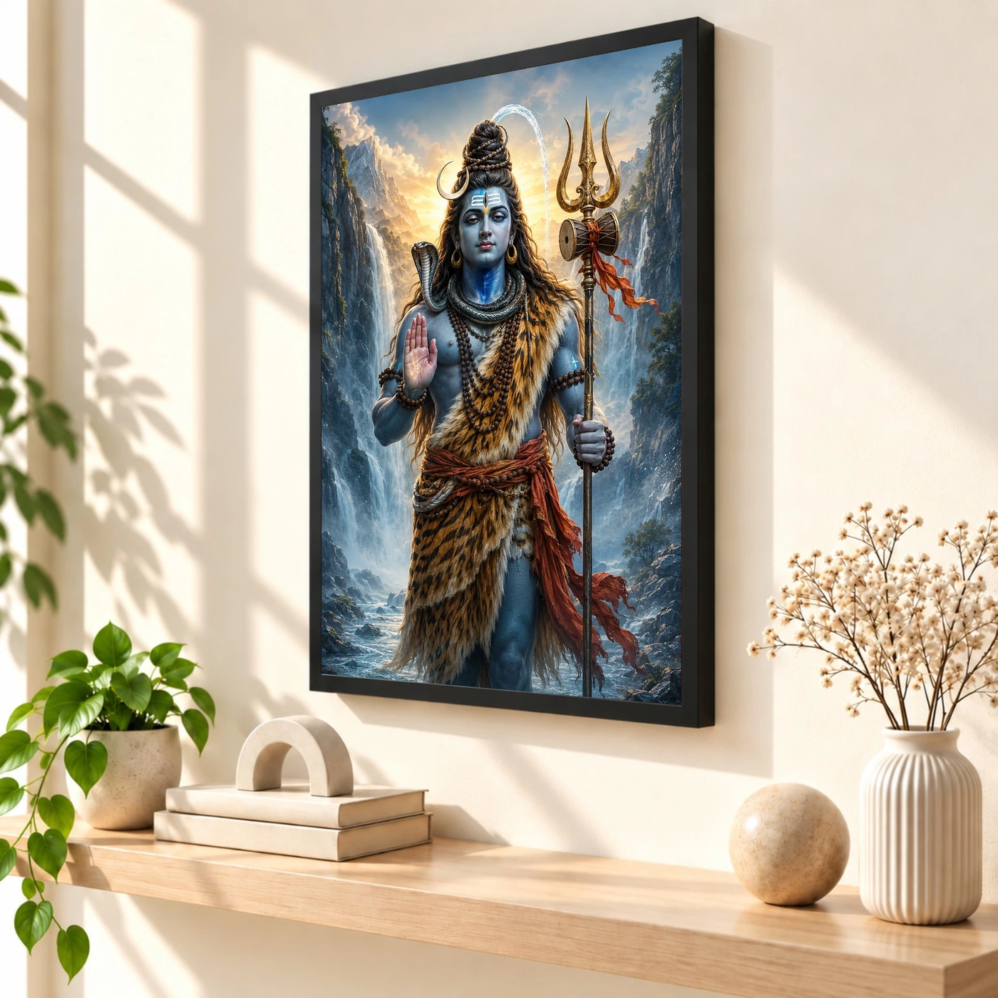 Mahadev — Ganga Trishul Divine Portrait Frame, view 2