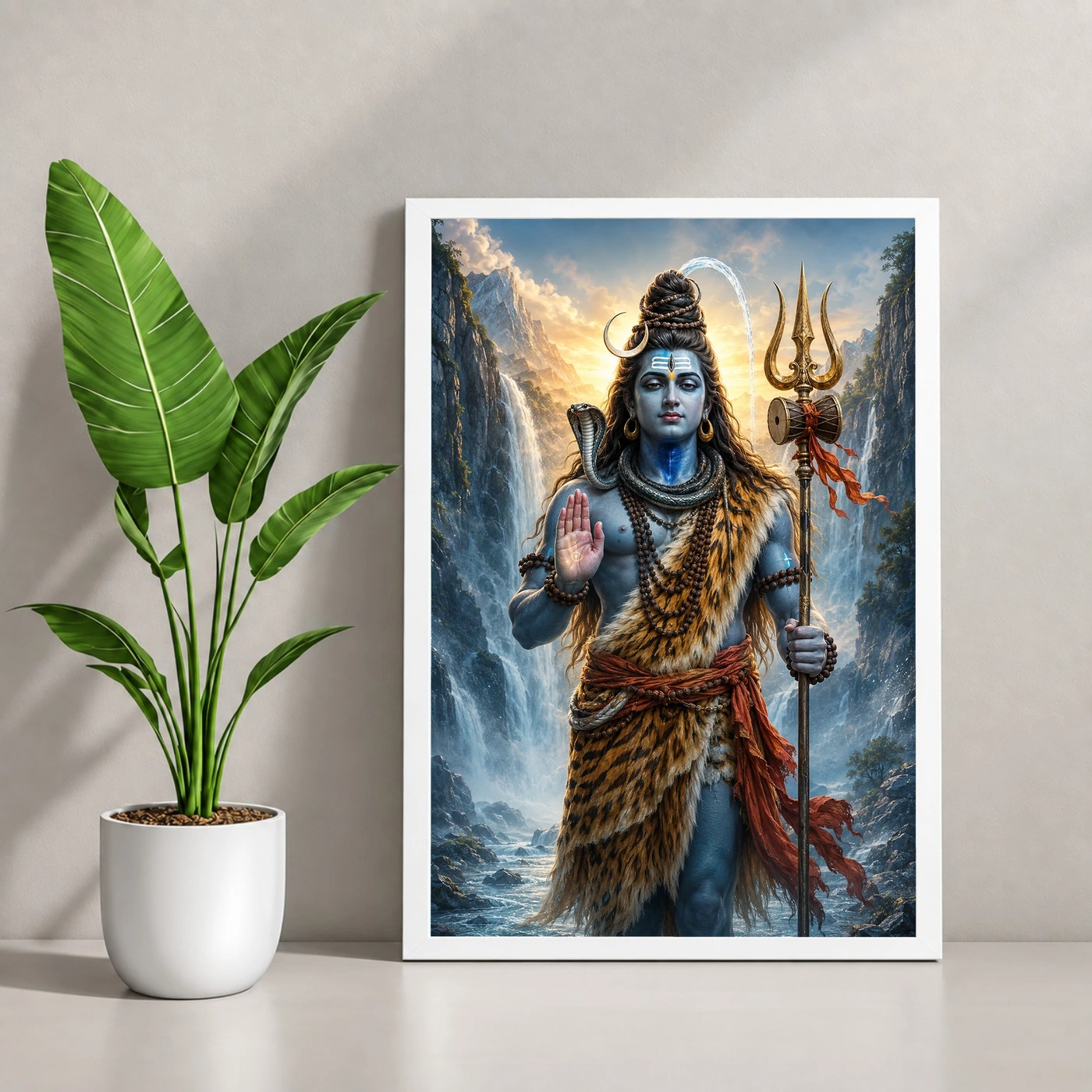 Mahadev — Ganga Trishul Divine Portrait Frame, view 4