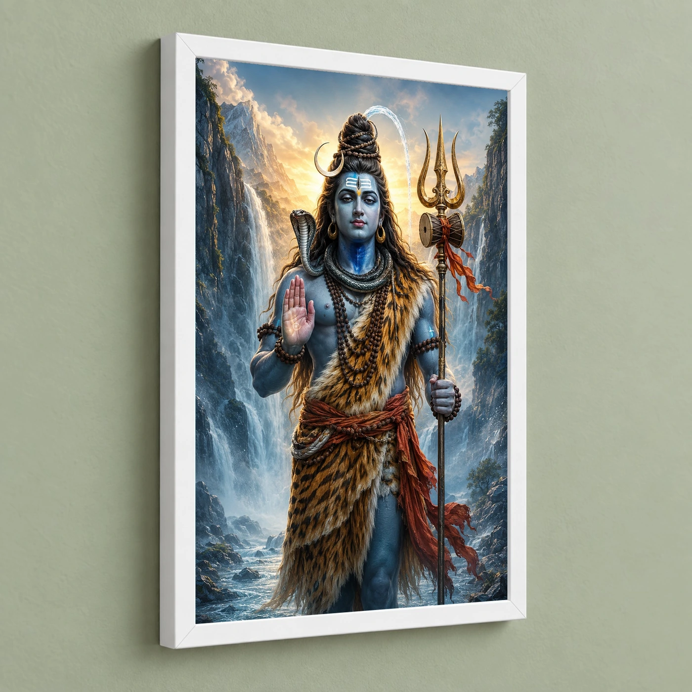 Mahadev — Ganga Trishul Divine Portrait Frame, view 5