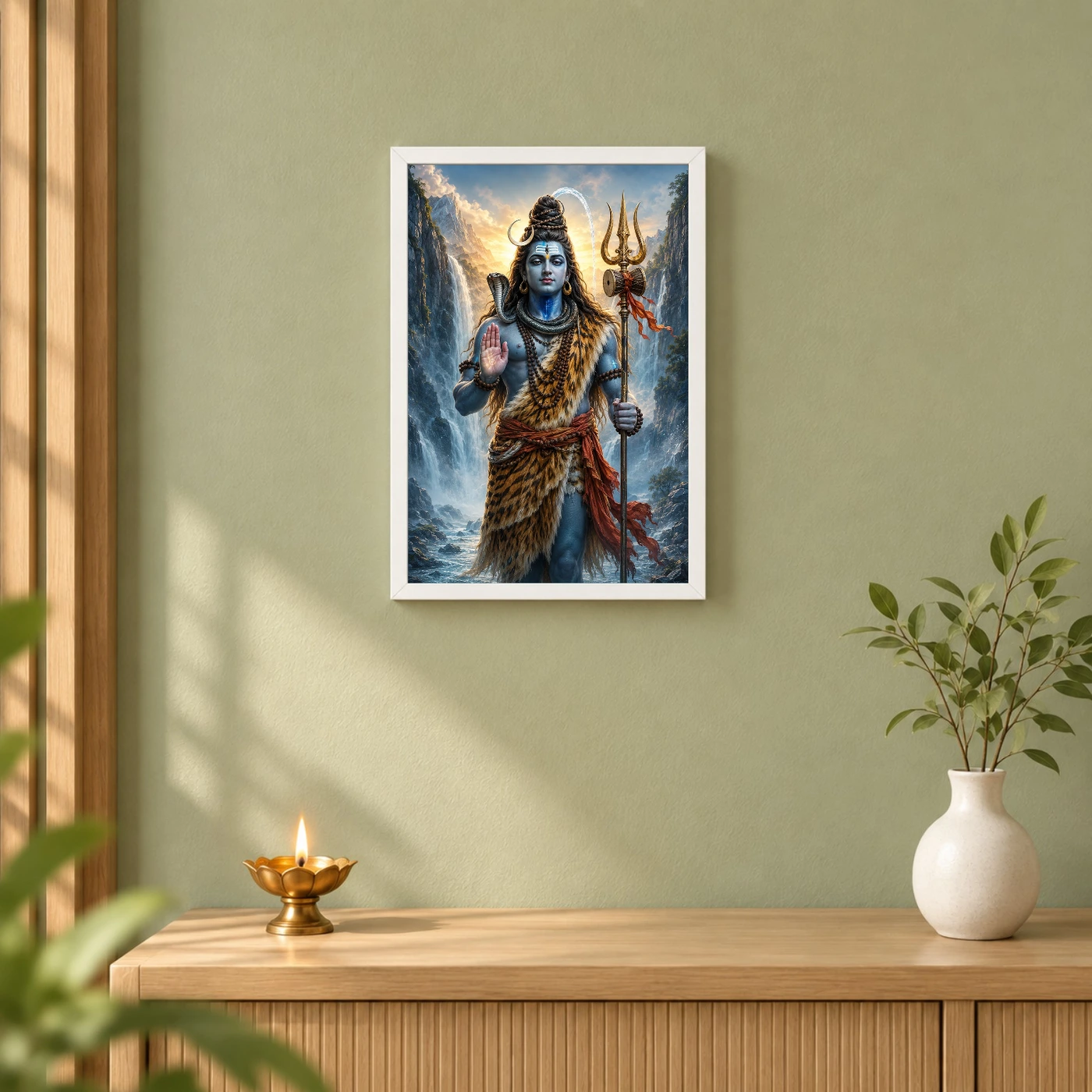 Mahadev — Ganga Trishul Divine Portrait Frame, view 6