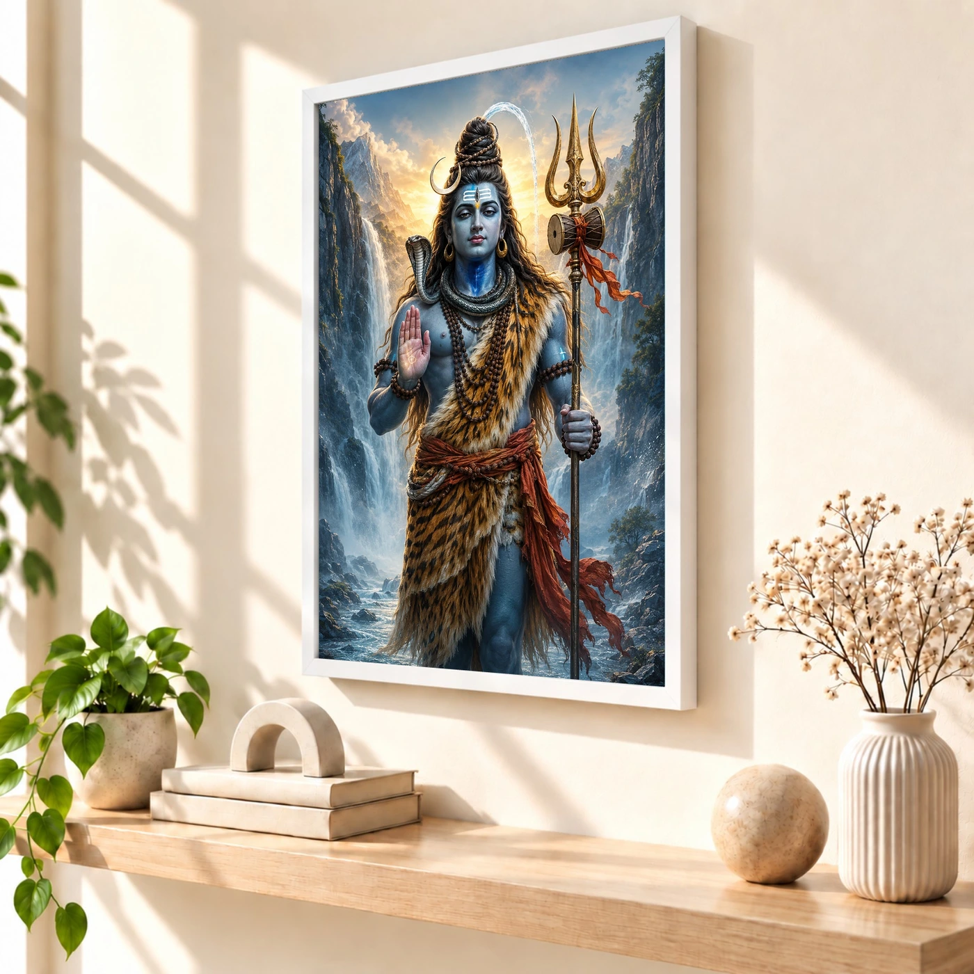 Mahadev — Ganga Trishul Divine Portrait Frame, view 7