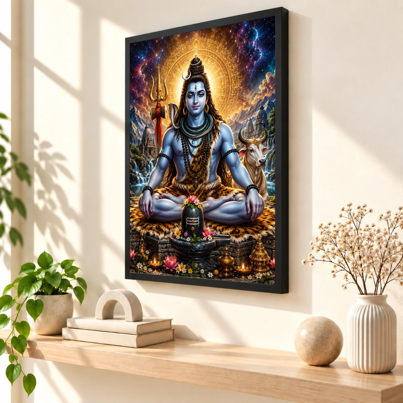 Mahadev Shiva Cosmic Celestial Aura Photo Frame, view 2