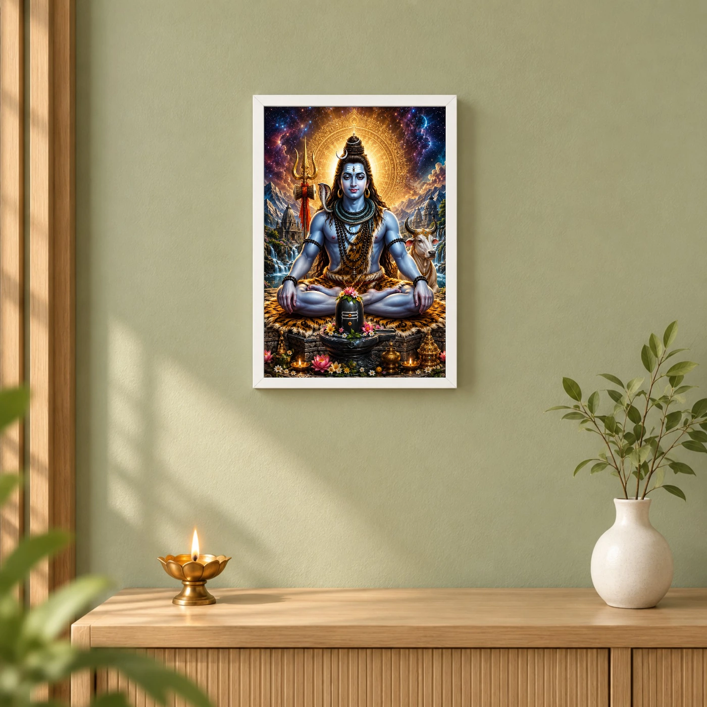 Mahadev Shiva Cosmic Celestial Aura Photo Frame, view 6