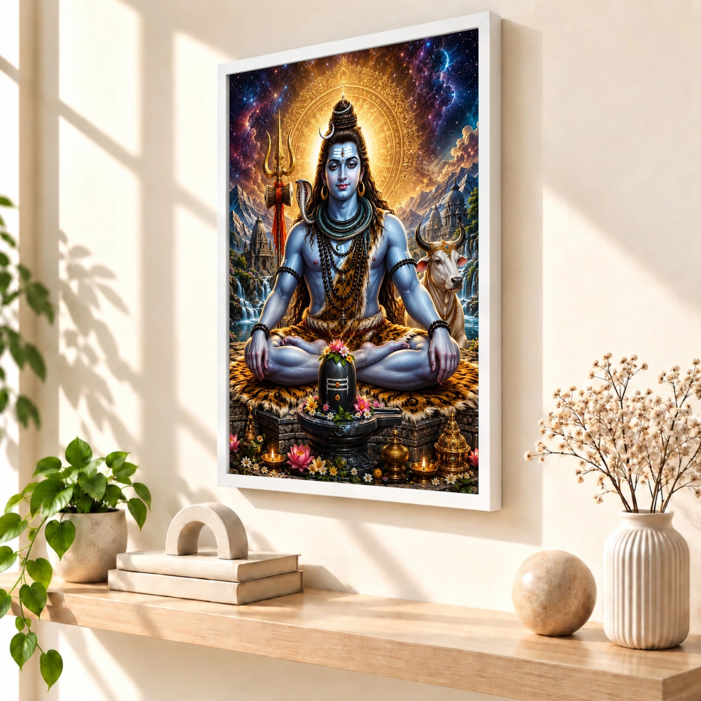 Mahadev Shiva Cosmic Celestial Aura Photo Frame, view 7