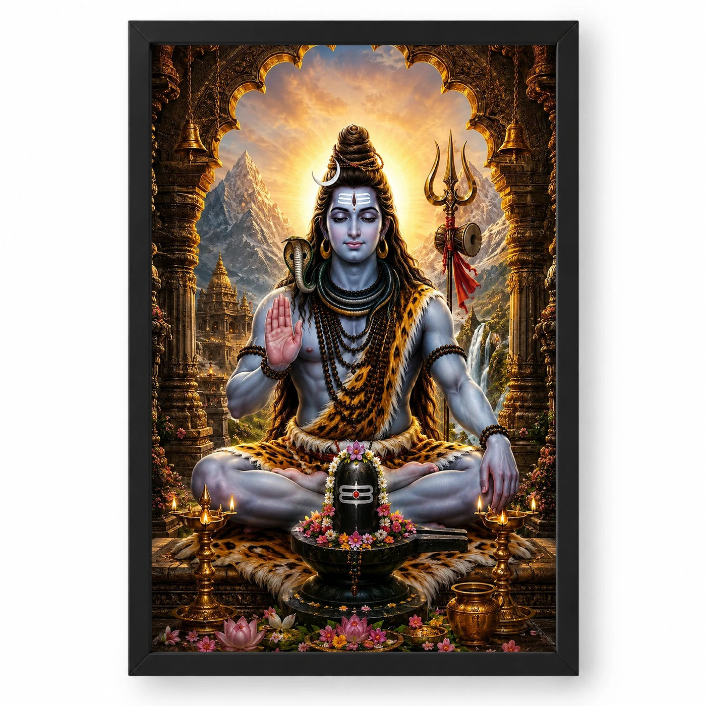 Mahadev Shiva Heritage Temple Architecture Backdrop Photo Frame
