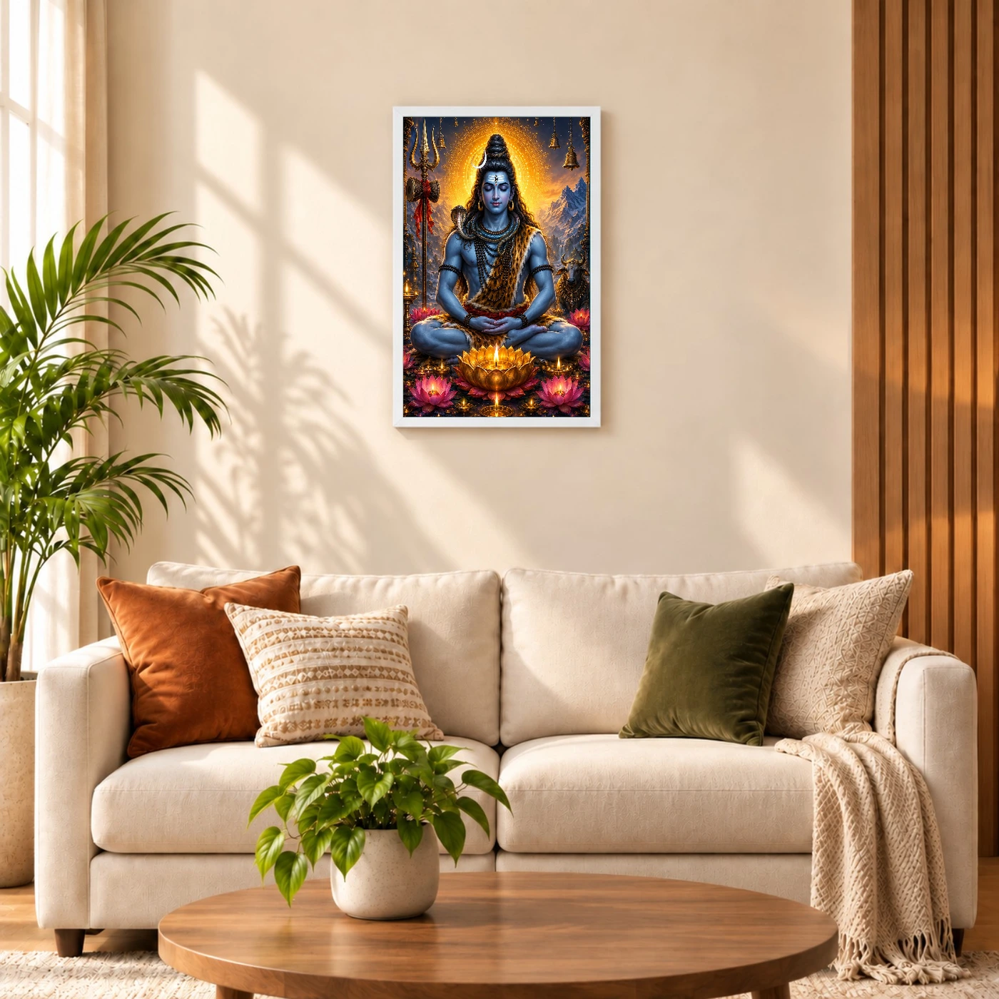 Mahadev Shiva Lotus And Diya Radiance Photo Frame, view 9