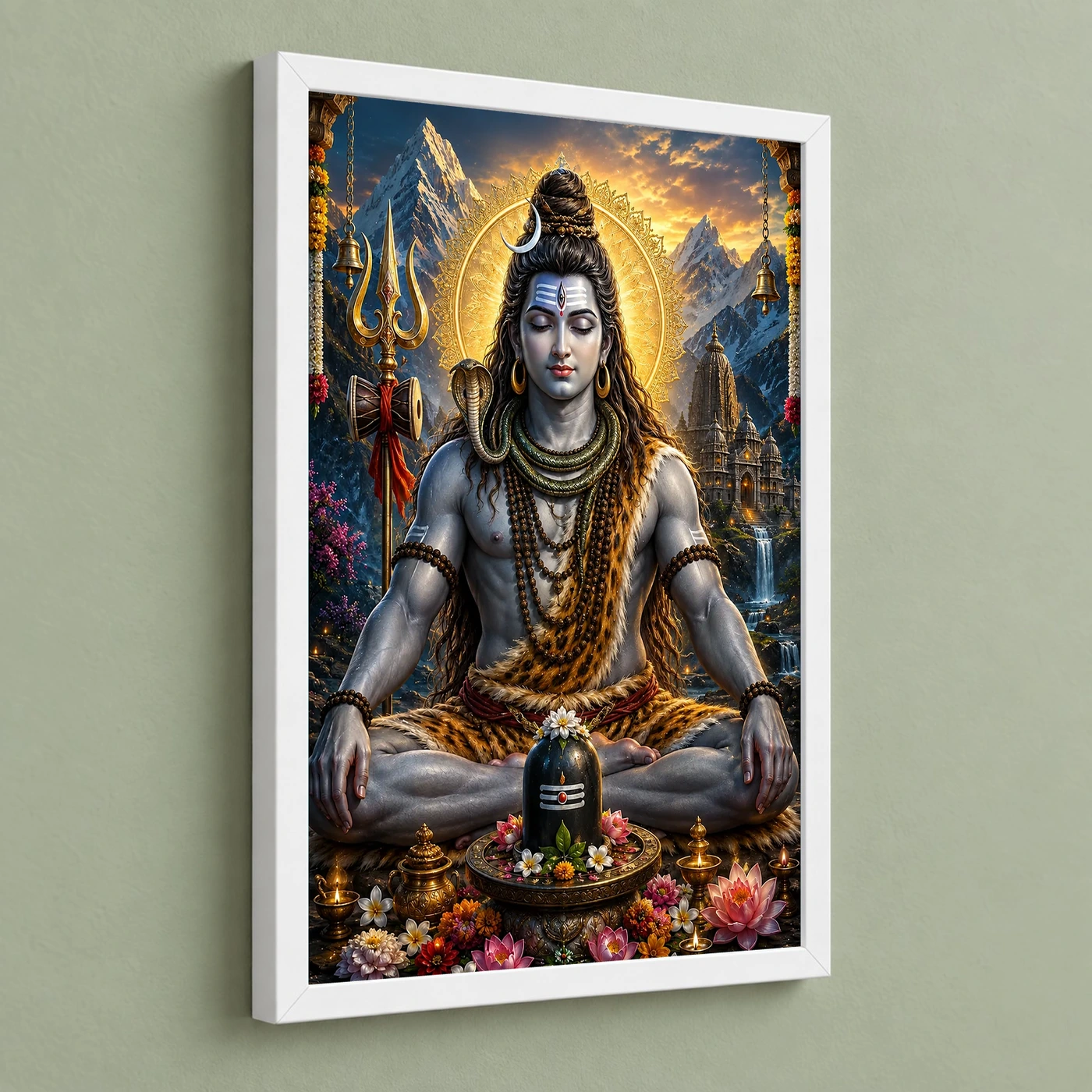 Mahadev Shiva Royal Jewel-Toned Portrait Photo Frame, view 5