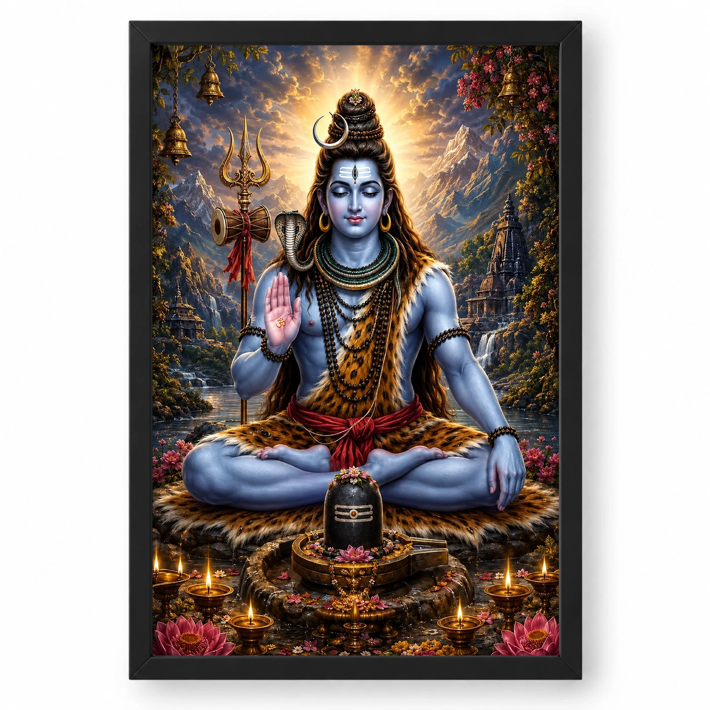 Mahadev Shiva Vivid Premium Spiritual Poster Art Photo Frame