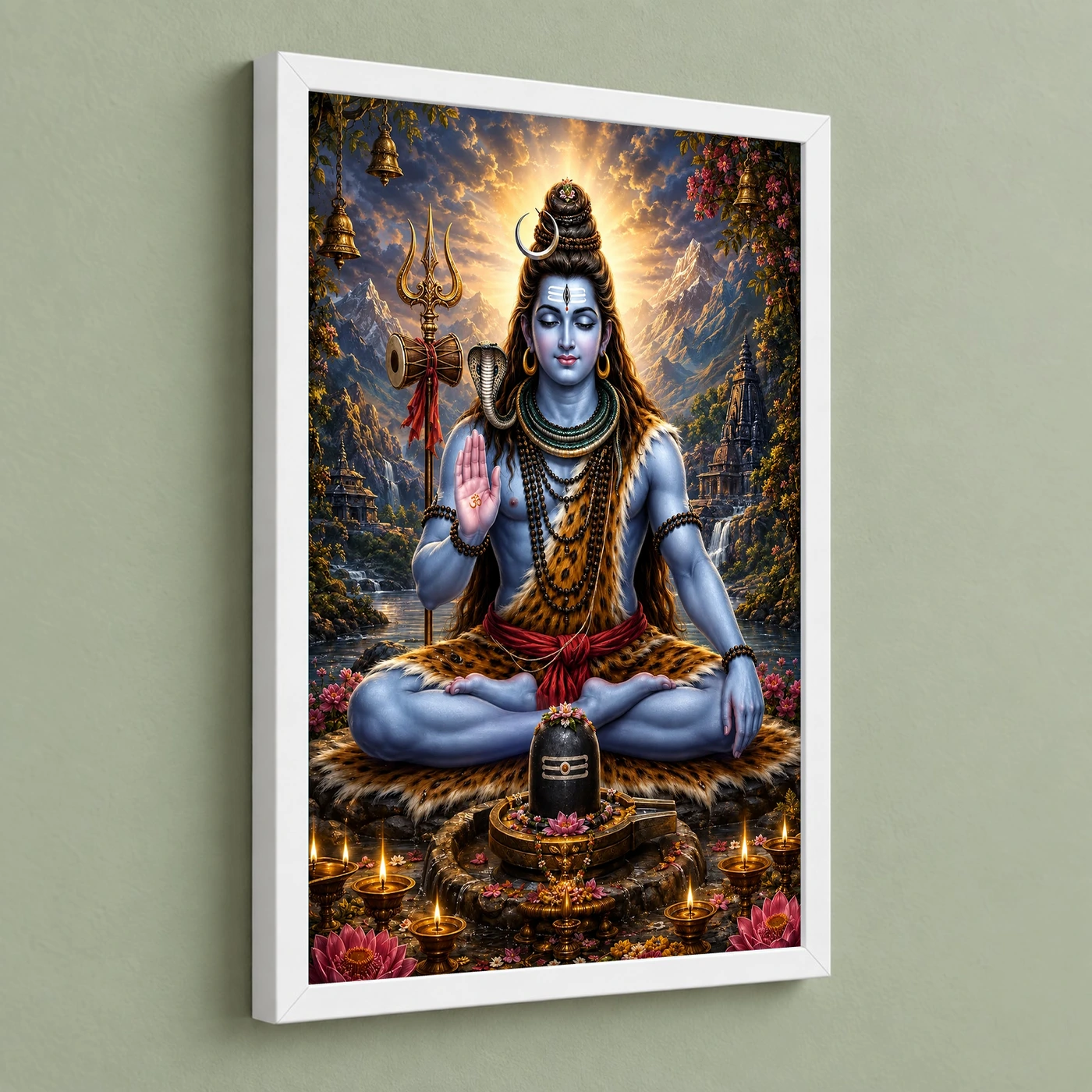 Mahadev Shiva Vivid Premium Spiritual Poster Art Photo Frame, view 5