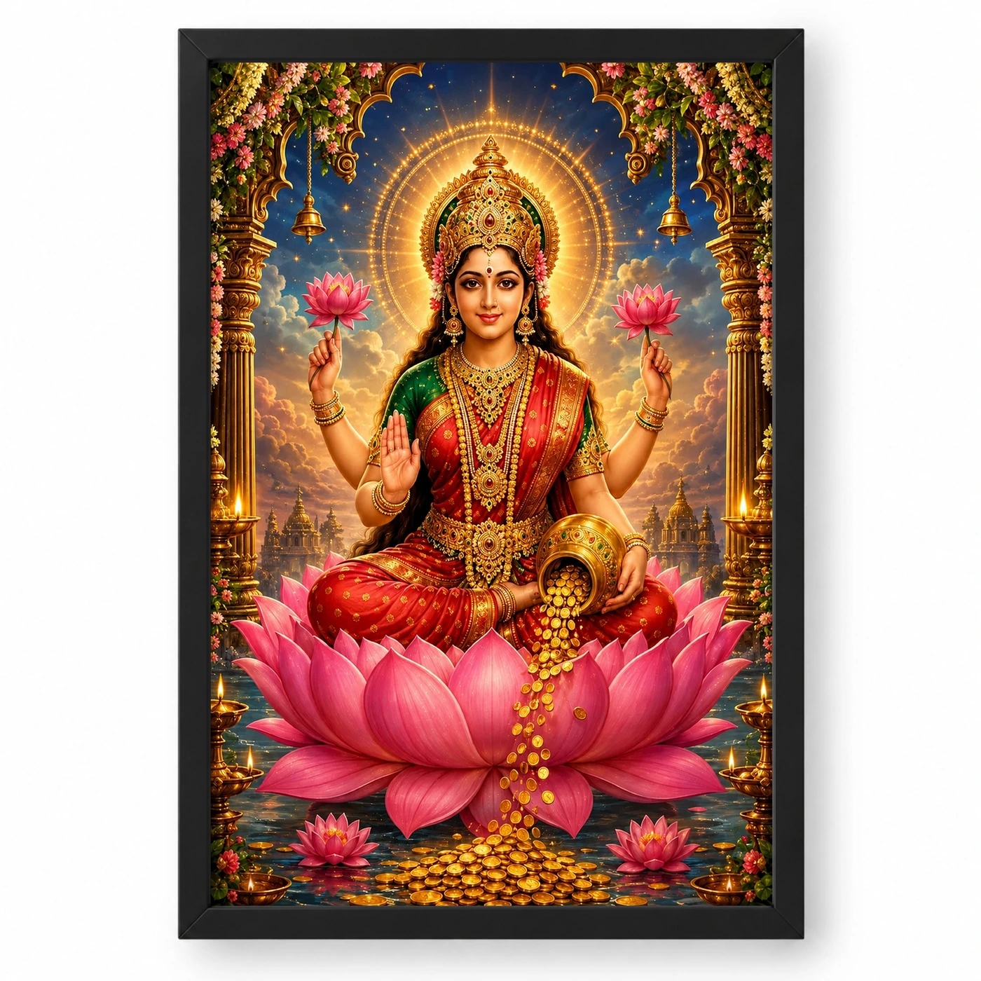Mahalakshmi Cosmic Celestial Aura Photo Frame