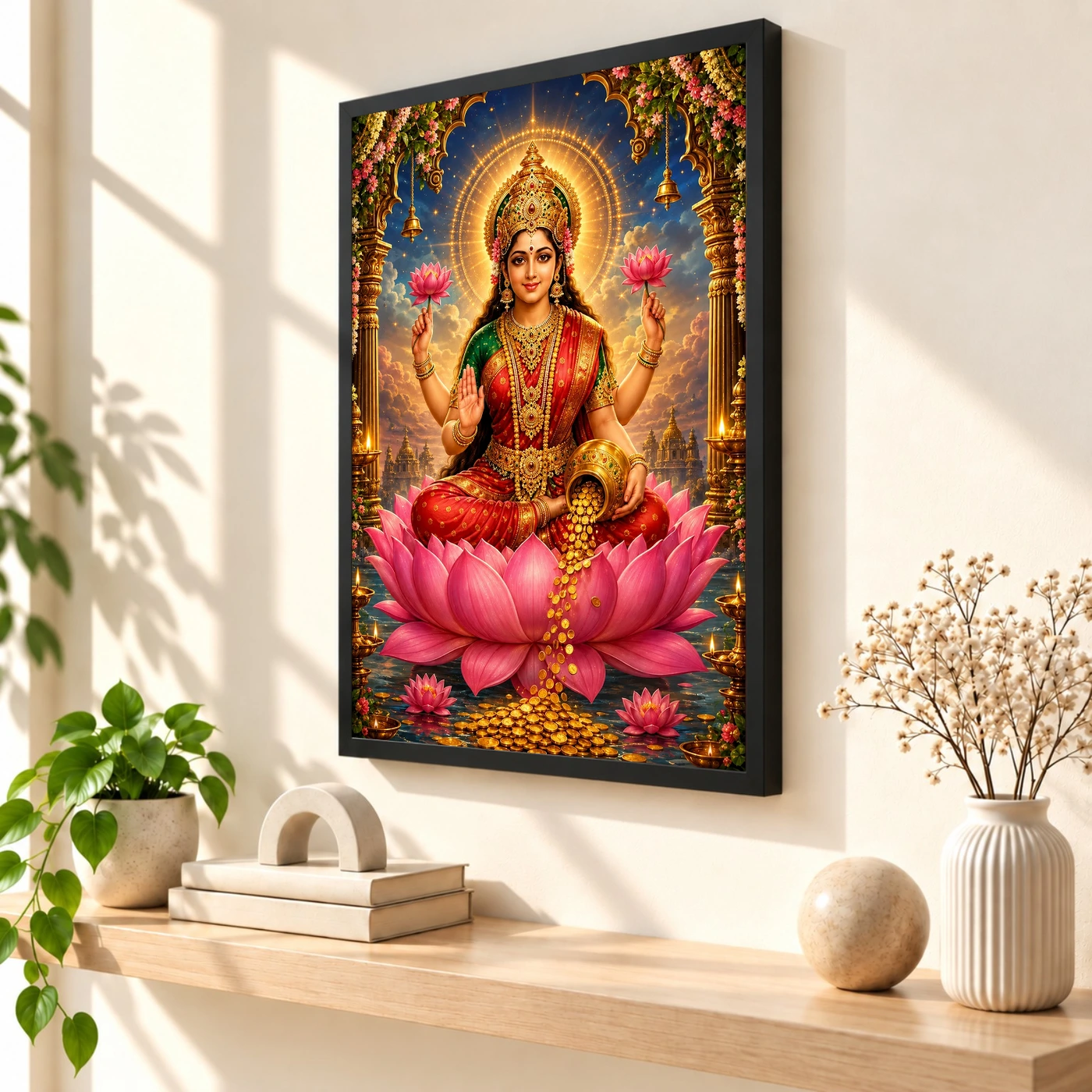Mahalakshmi Cosmic Celestial Aura Photo Frame, view 2