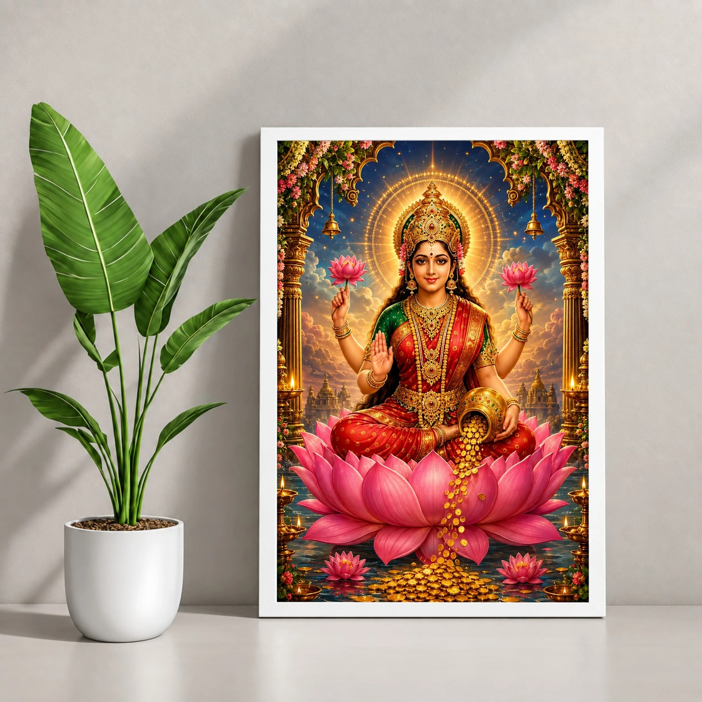 Mahalakshmi Cosmic Celestial Aura Photo Frame, view 4