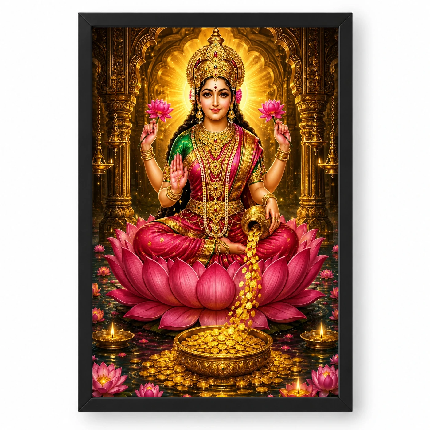 Mahalakshmi Heritage Temple Architecture Backdrop Photo Frame