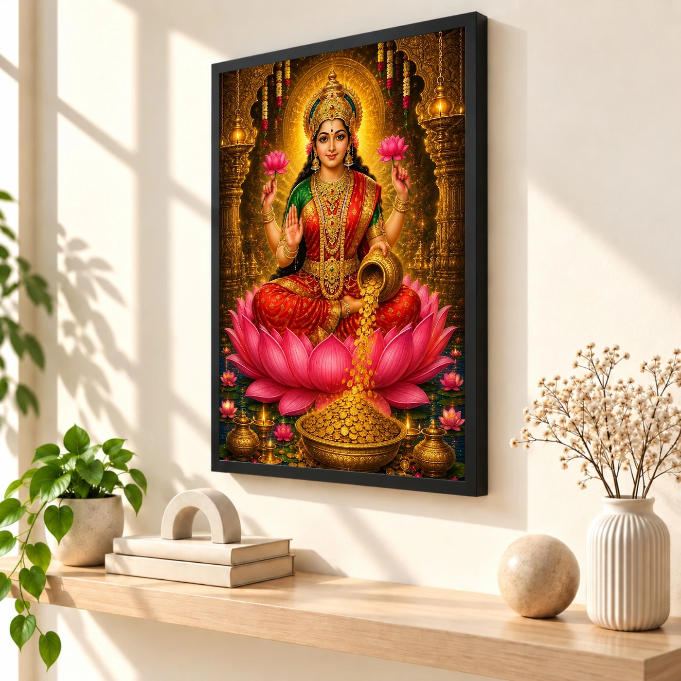 Mahalakshmi Royal Jewel-Toned Portrait Photo Frame, view 2