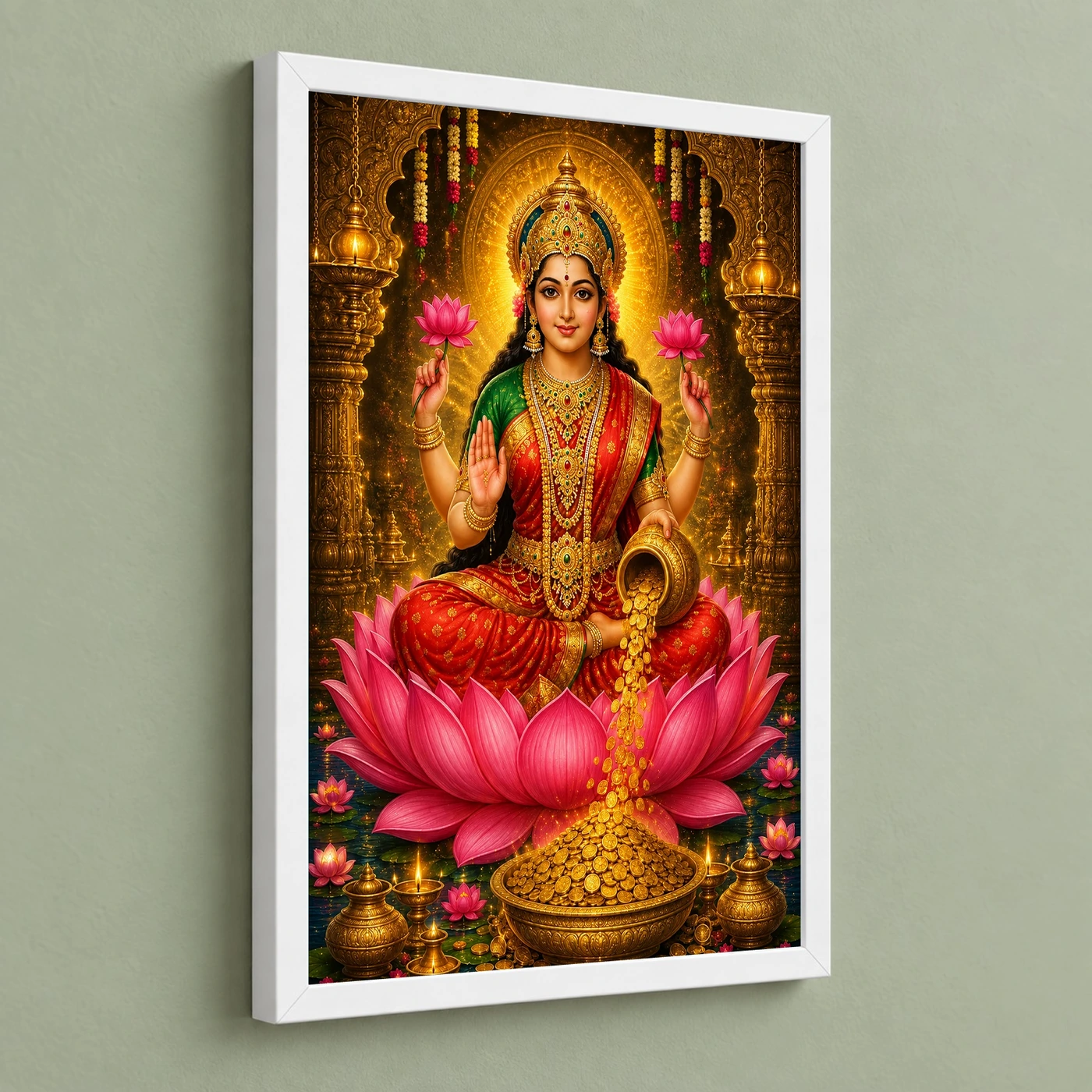 Mahalakshmi Royal Jewel-Toned Portrait Photo Frame, view 5
