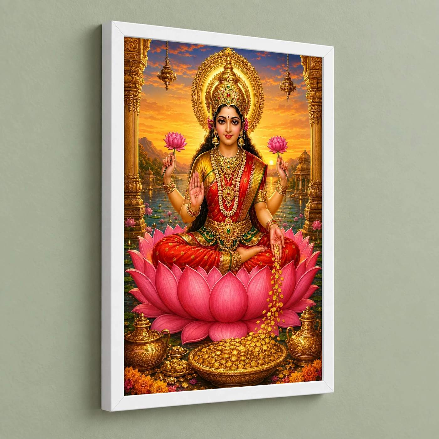 Mahalakshmi Serene Sunrise Blessing Photo Frame, view 5