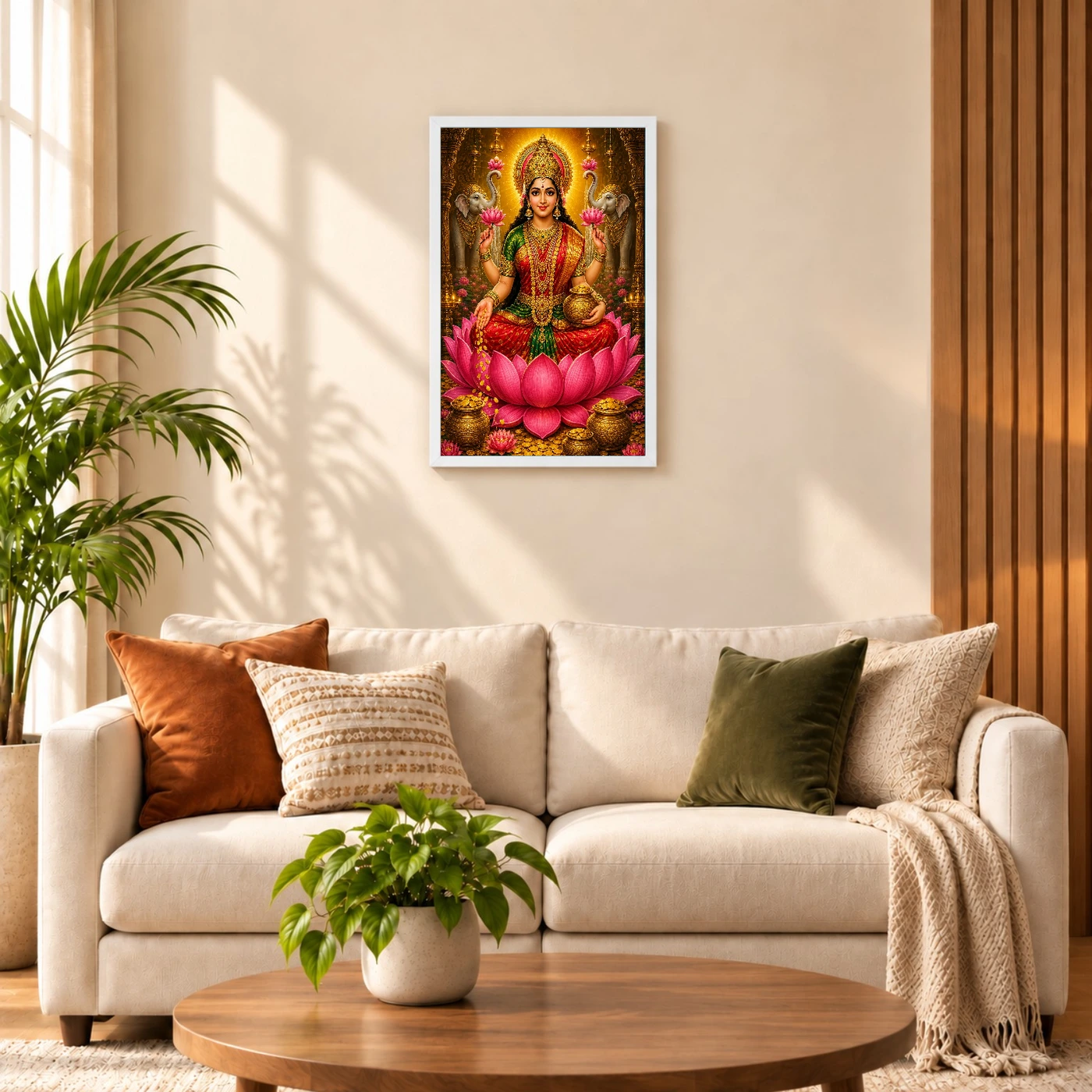 Mahalakshmi Vivid Premium Spiritual Poster Art Photo Frame, view 9