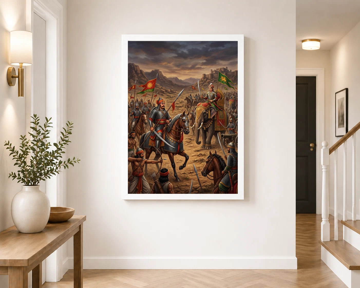 Maharana Pratap Akbar Standoff Rajput Defiance Art Photo Frame, view 4