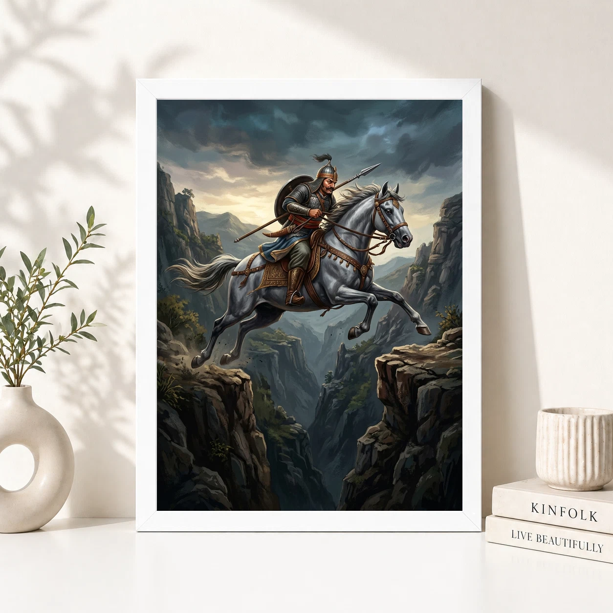Maharana Pratap Chetak Horse Gorge Memorial Emotional Art Photo Frame, view 2