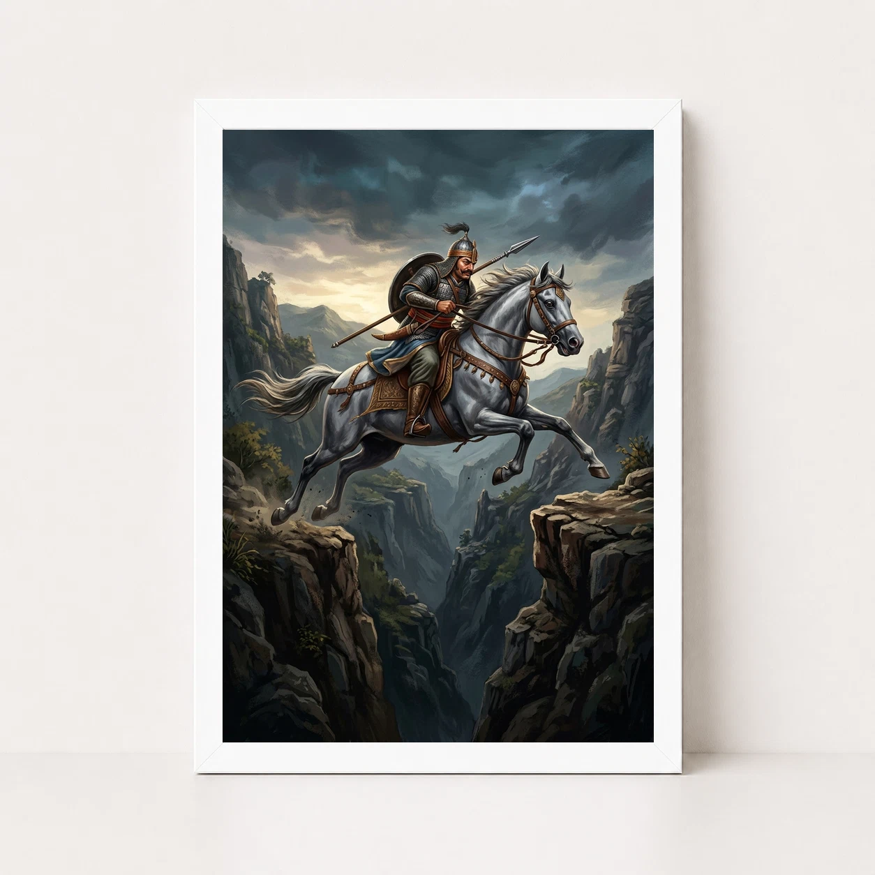 Maharana Pratap Chetak Horse Gorge Memorial Emotional Art Photo Frame, view 3