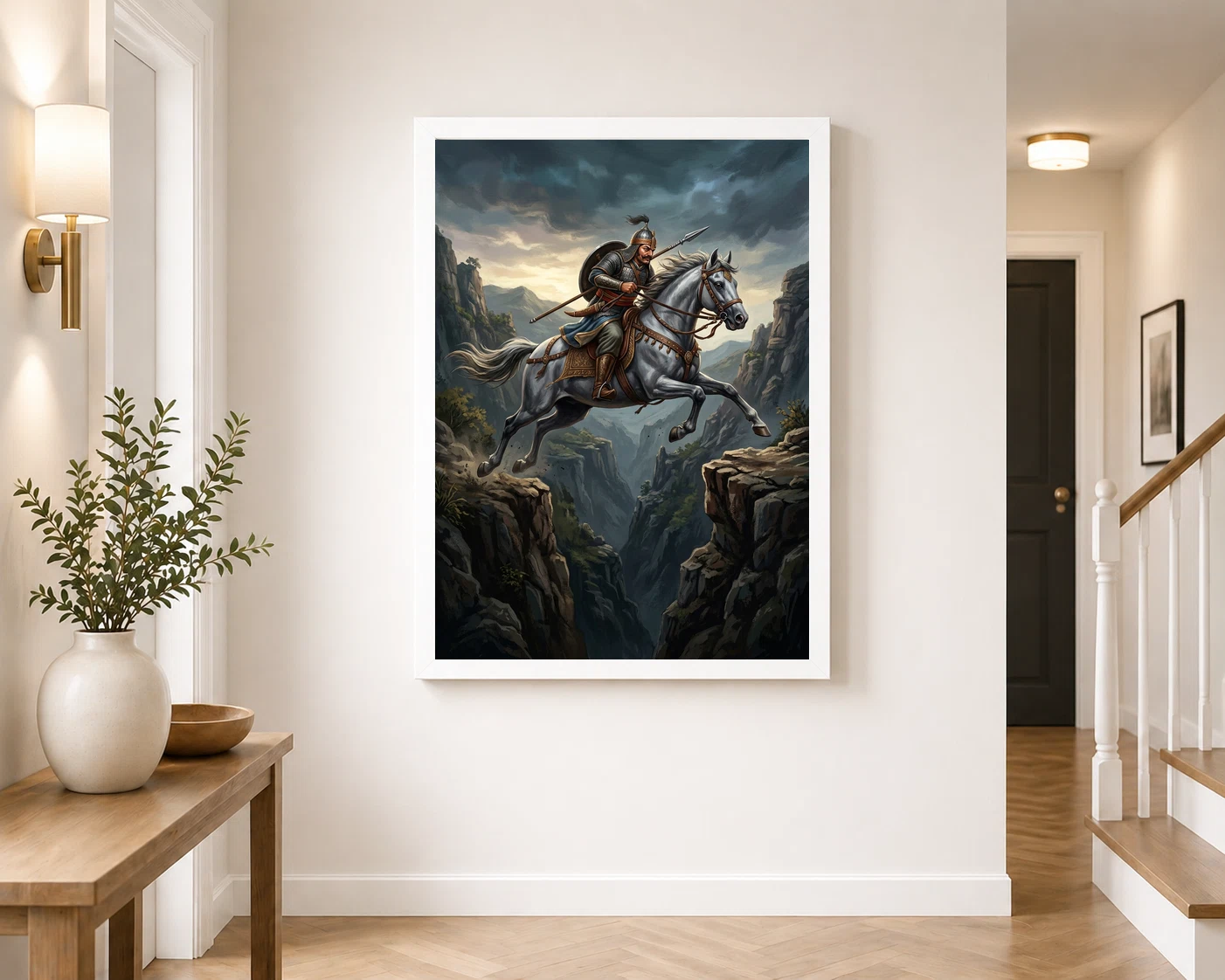 Maharana Pratap Chetak Horse Gorge Memorial Emotional Art Photo Frame, view 4
