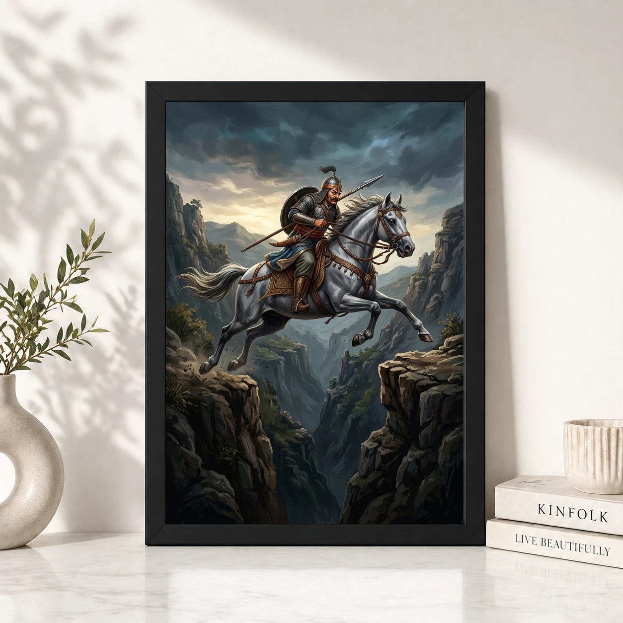 Maharana Pratap Chetak Horse Gorge Memorial Emotional Art Photo Frame, view 6