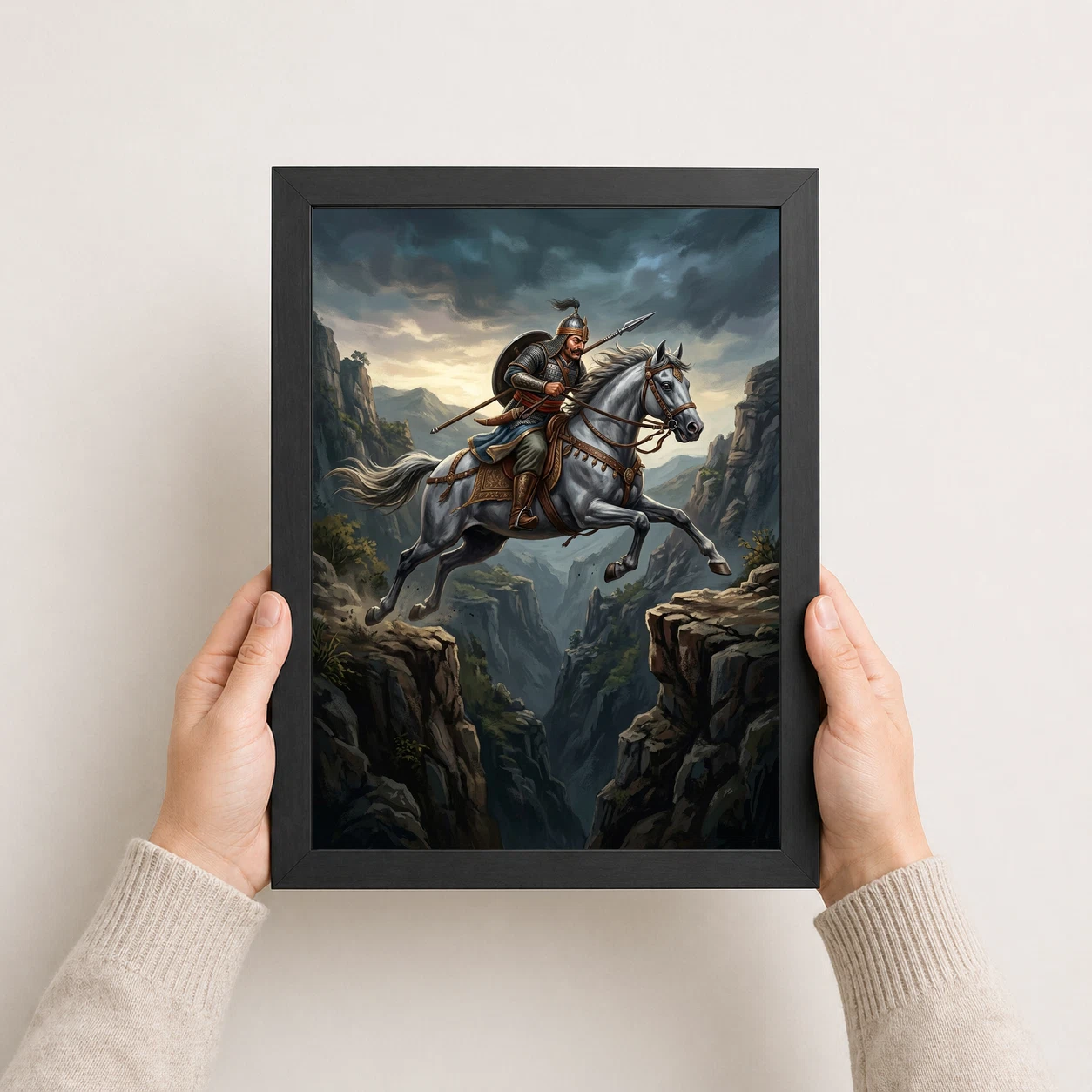 Maharana Pratap Chetak Horse Gorge Memorial Emotional Art Photo Frame, view 8