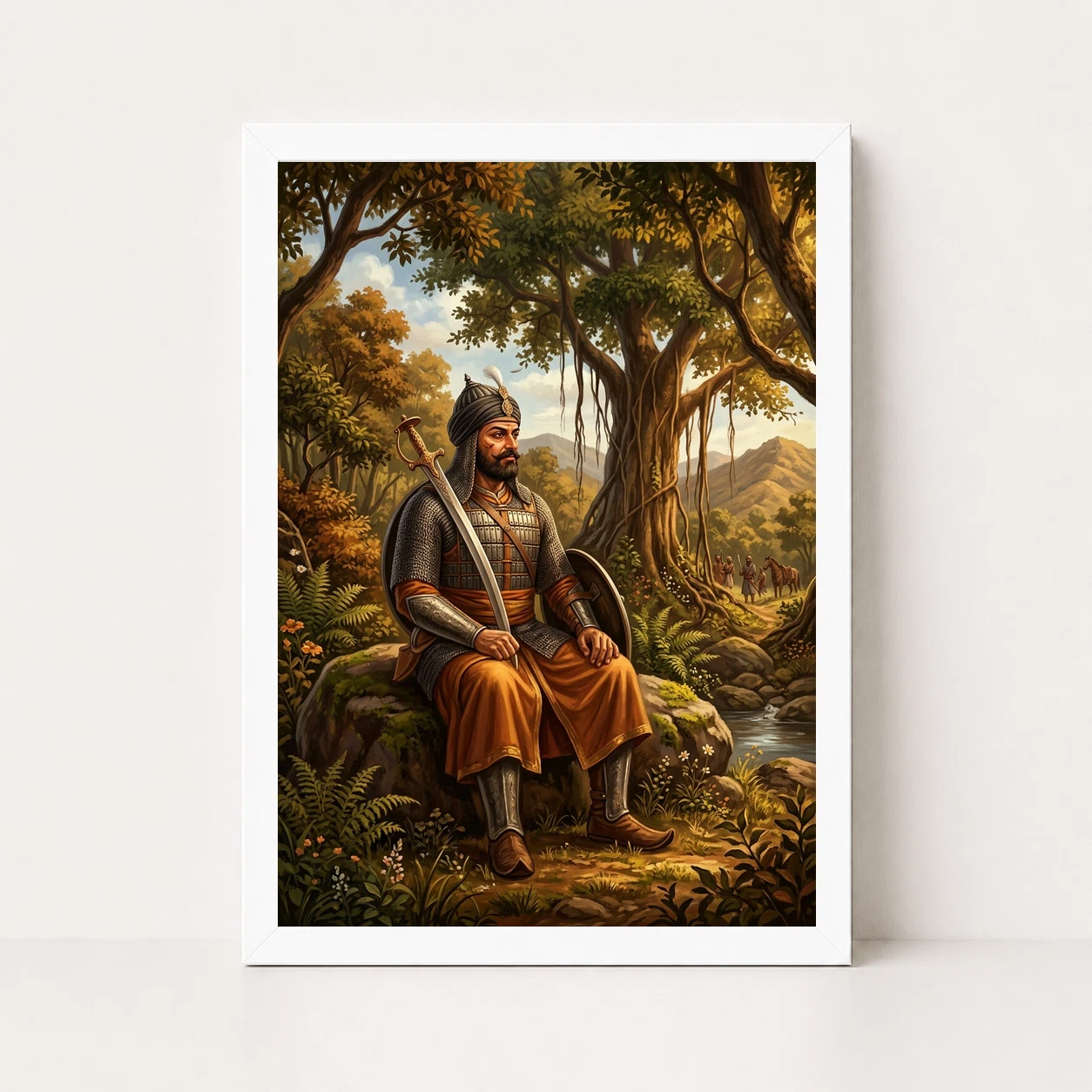 Maharana Pratap Forest Exile Determination Rajput Pride Art Photo Frame, view 6