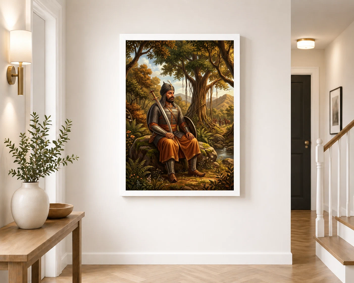 Maharana Pratap Forest Exile Determination Rajput Pride Art Photo Frame, view 7
