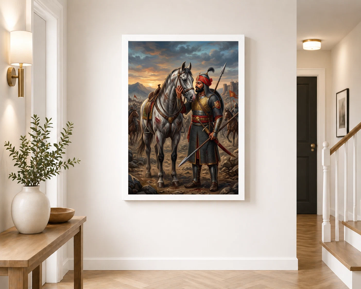 Maharana Pratap Loyal Chetak Horse Bond Historical Art Photo Frame, view 7