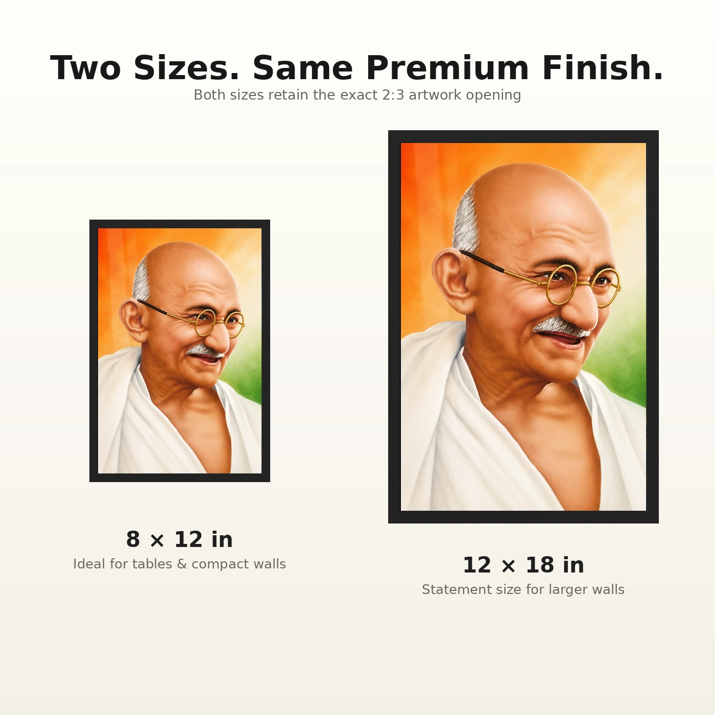 Mahatma Gandhi Tricolor Background Portrait Photo Frame, view 8