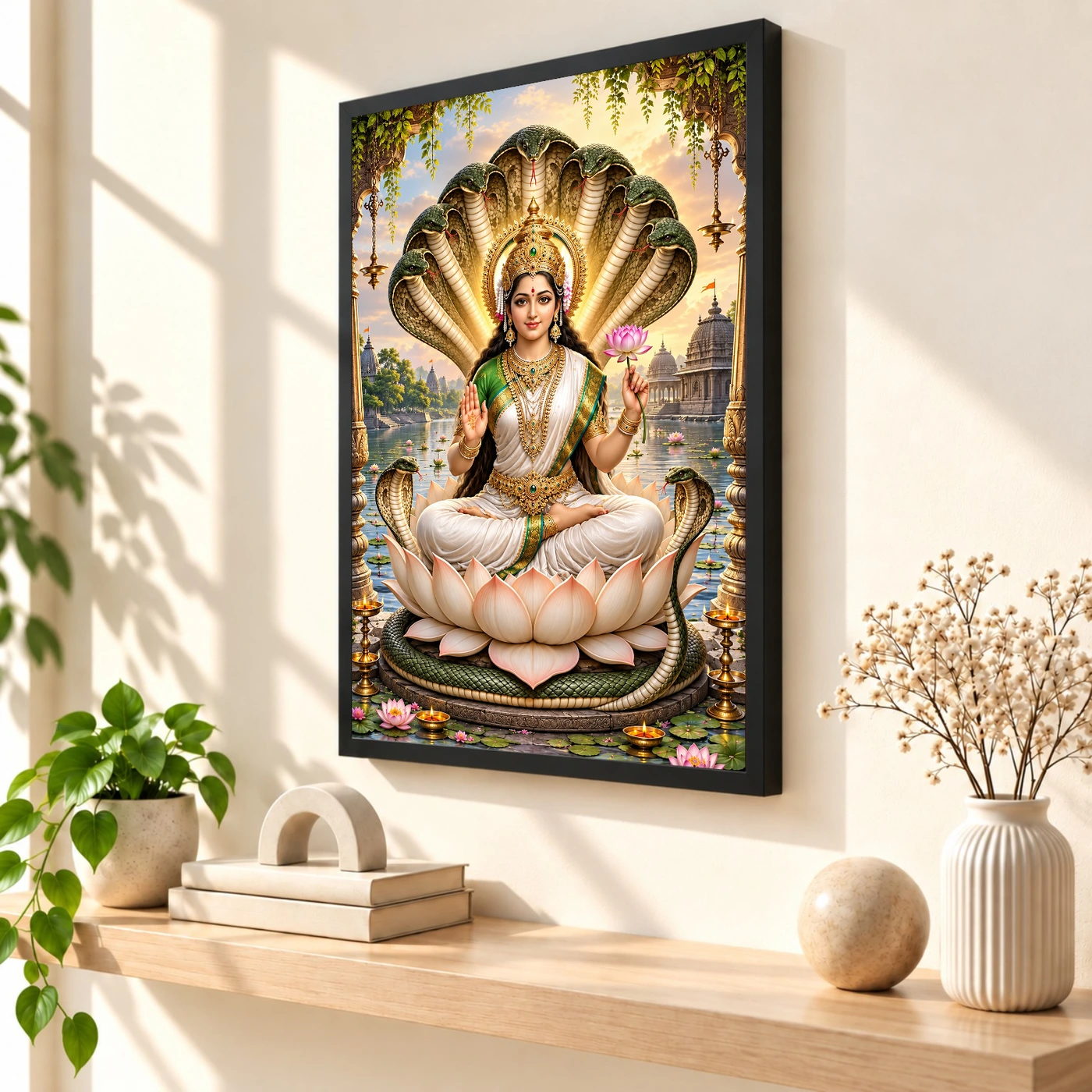Manasa Devi Serpent Lotus Photo Frame, view 2