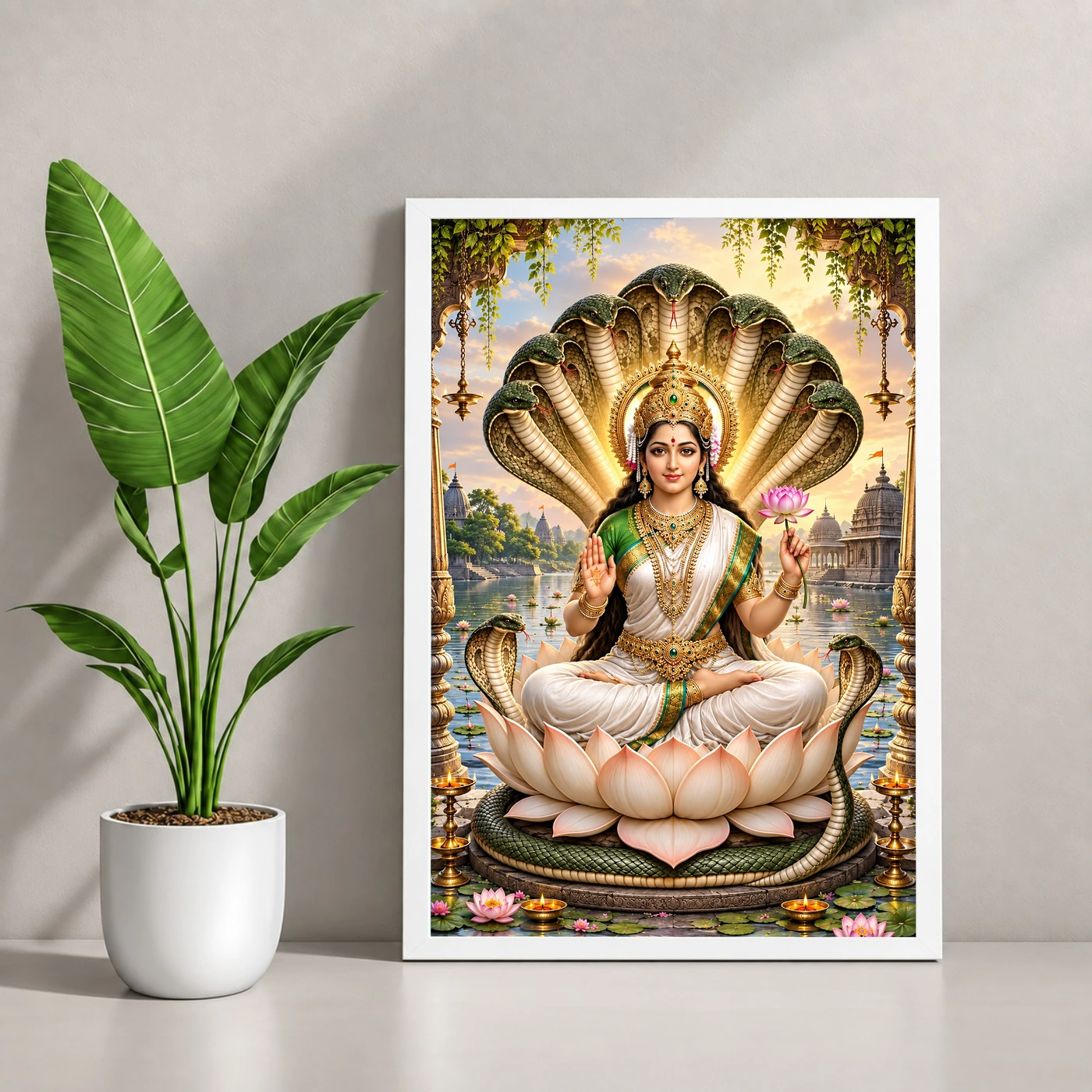 Manasa Devi Serpent Lotus Photo Frame, view 4