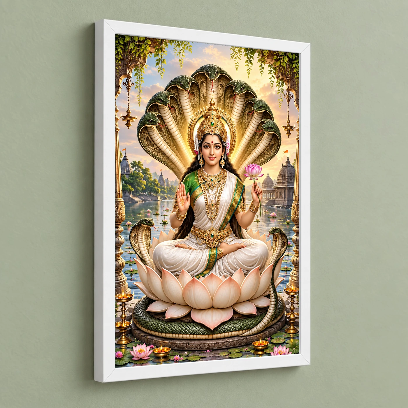 Manasa Devi Serpent Lotus Photo Frame, view 5