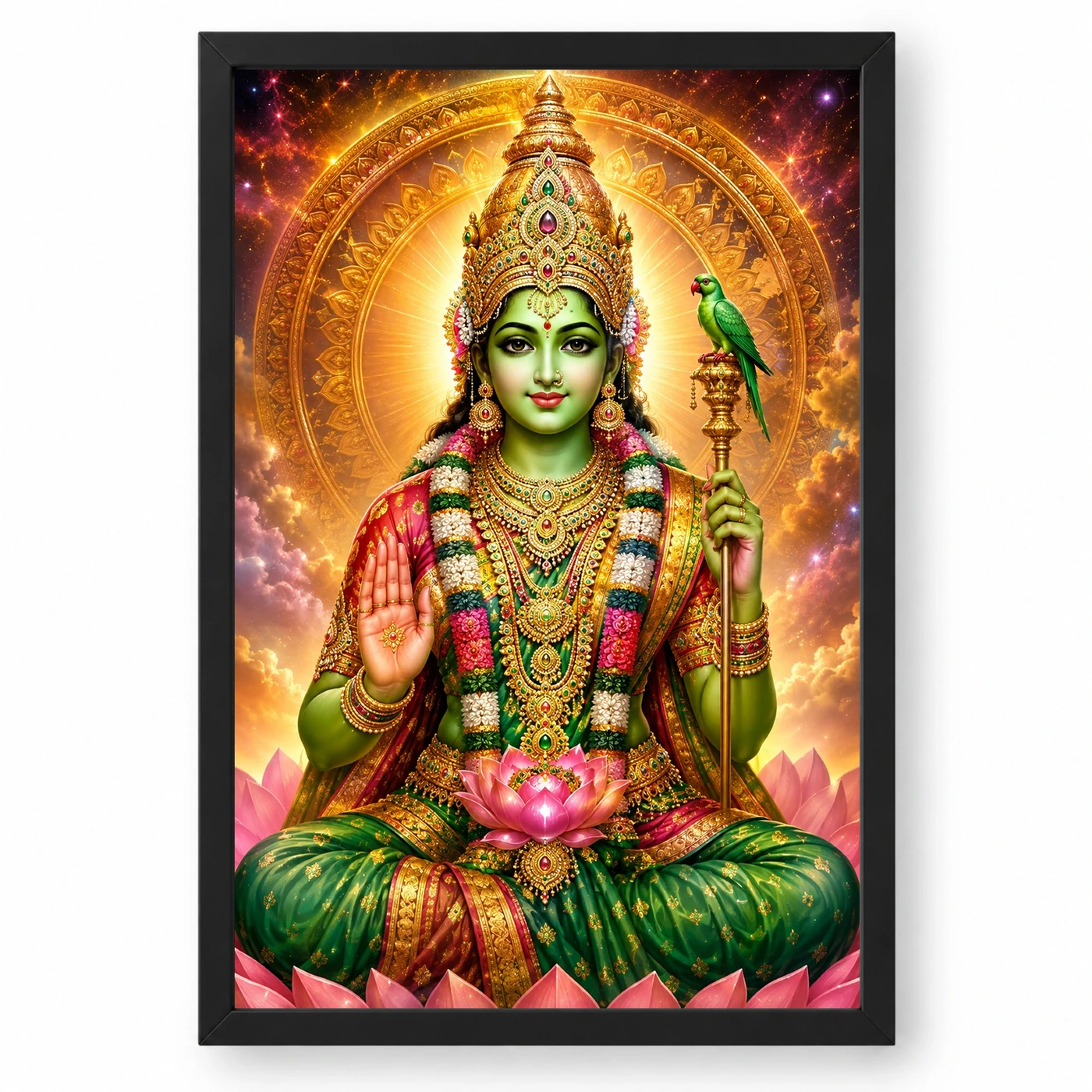 Meenakshi Amman Cosmic Celestial Aura Photo Frame