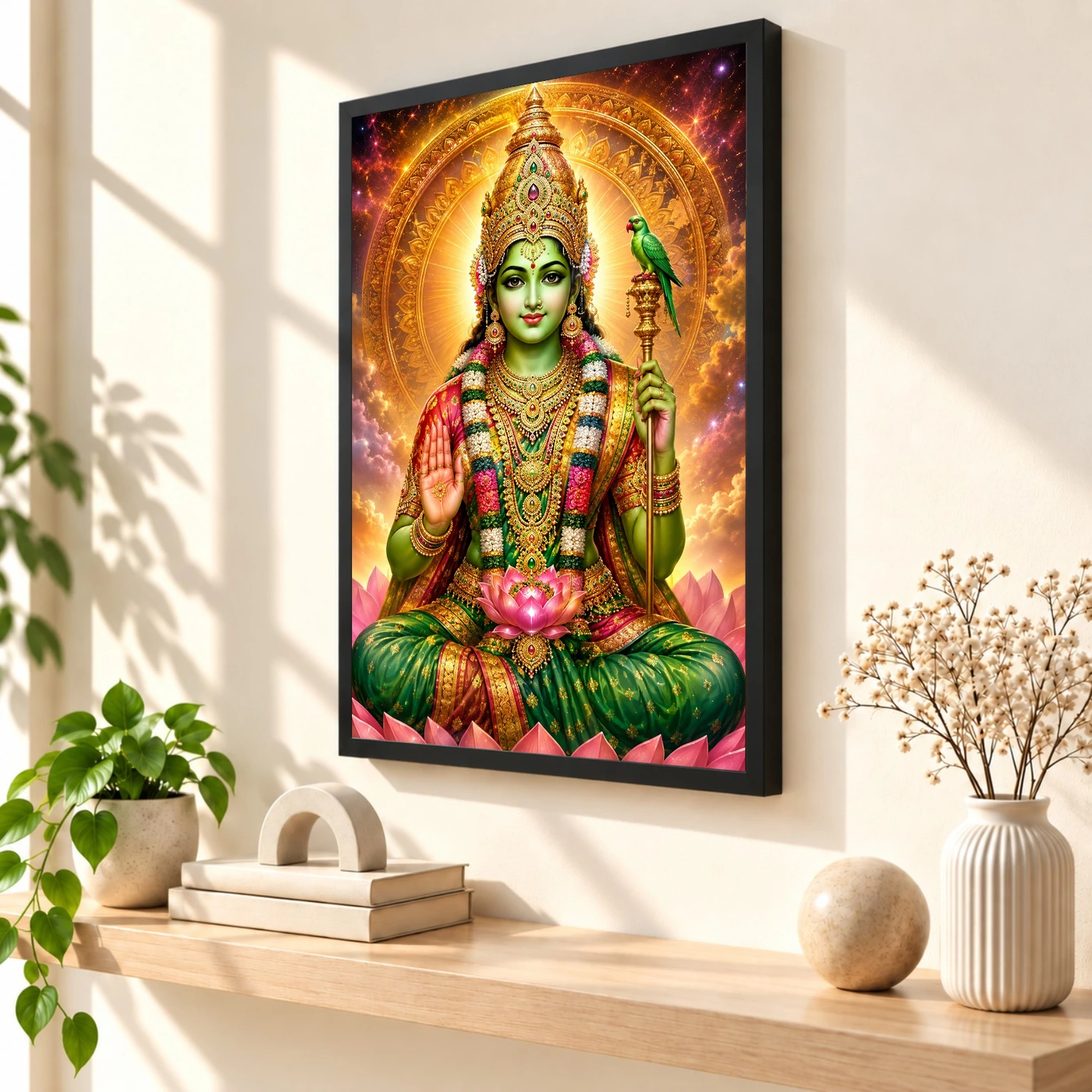Meenakshi Amman Cosmic Celestial Aura Photo Frame, view 2