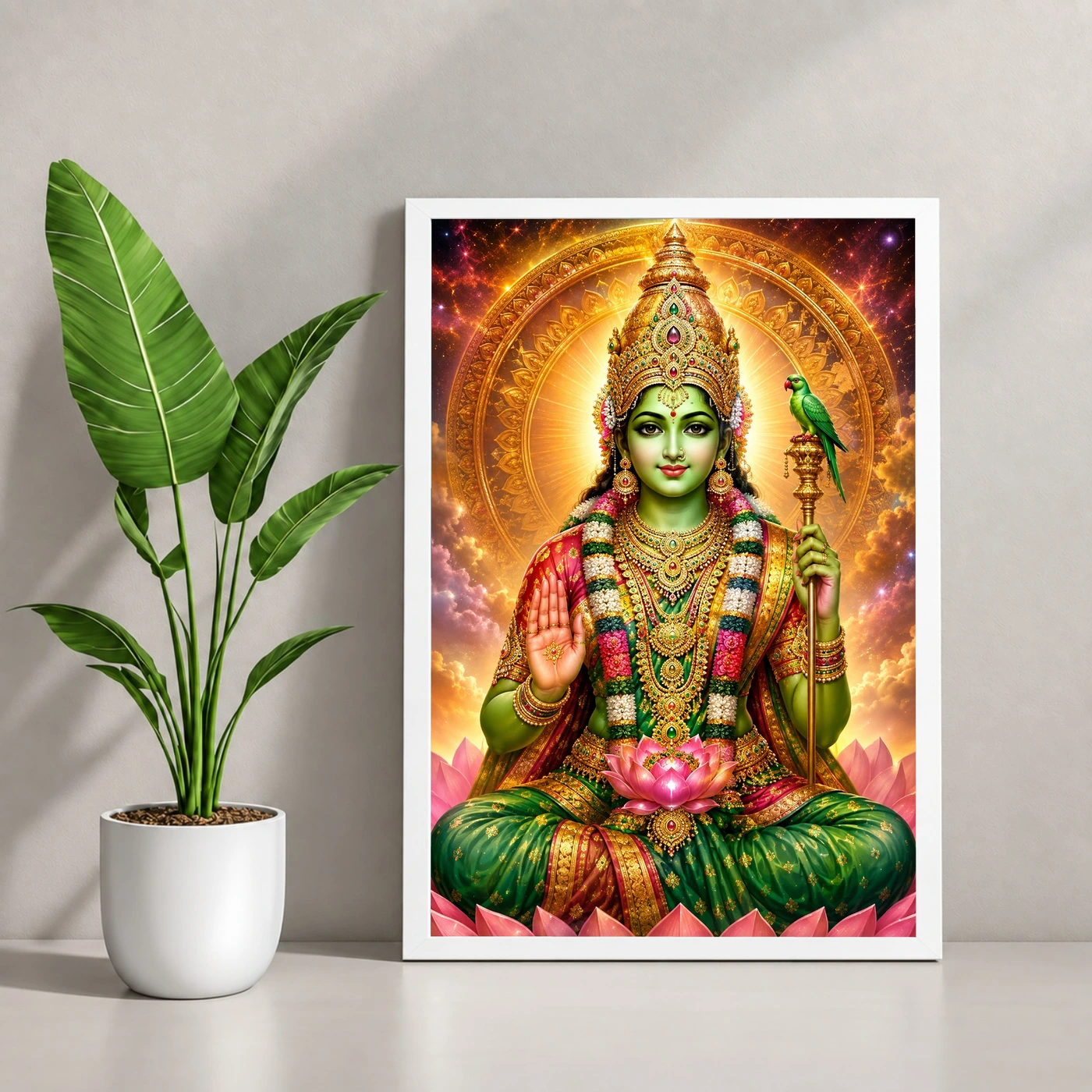 Meenakshi Amman Cosmic Celestial Aura Photo Frame, view 4