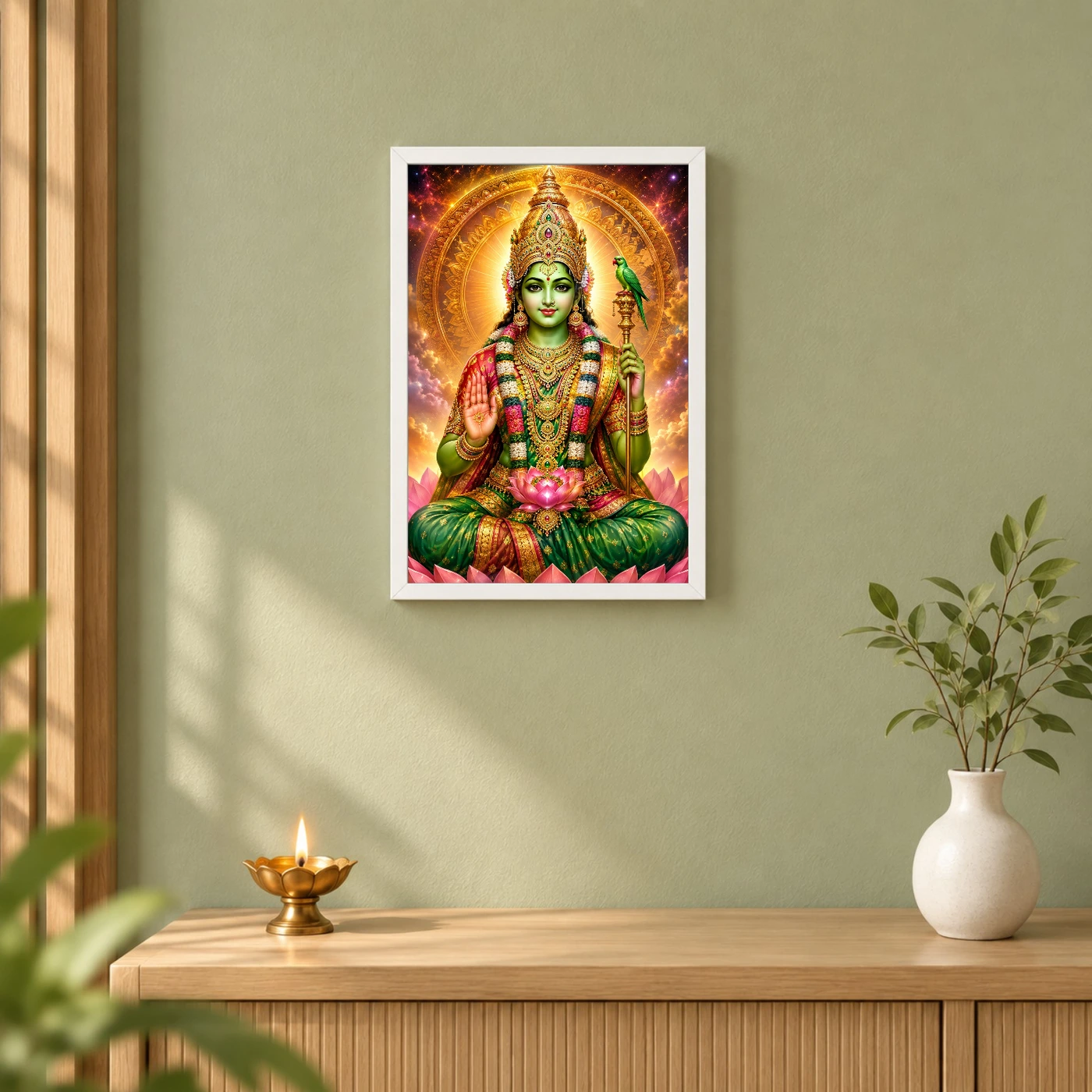 Meenakshi Amman Cosmic Celestial Aura Photo Frame, view 6