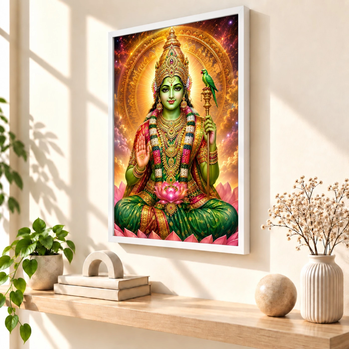 Meenakshi Amman Cosmic Celestial Aura Photo Frame, view 7