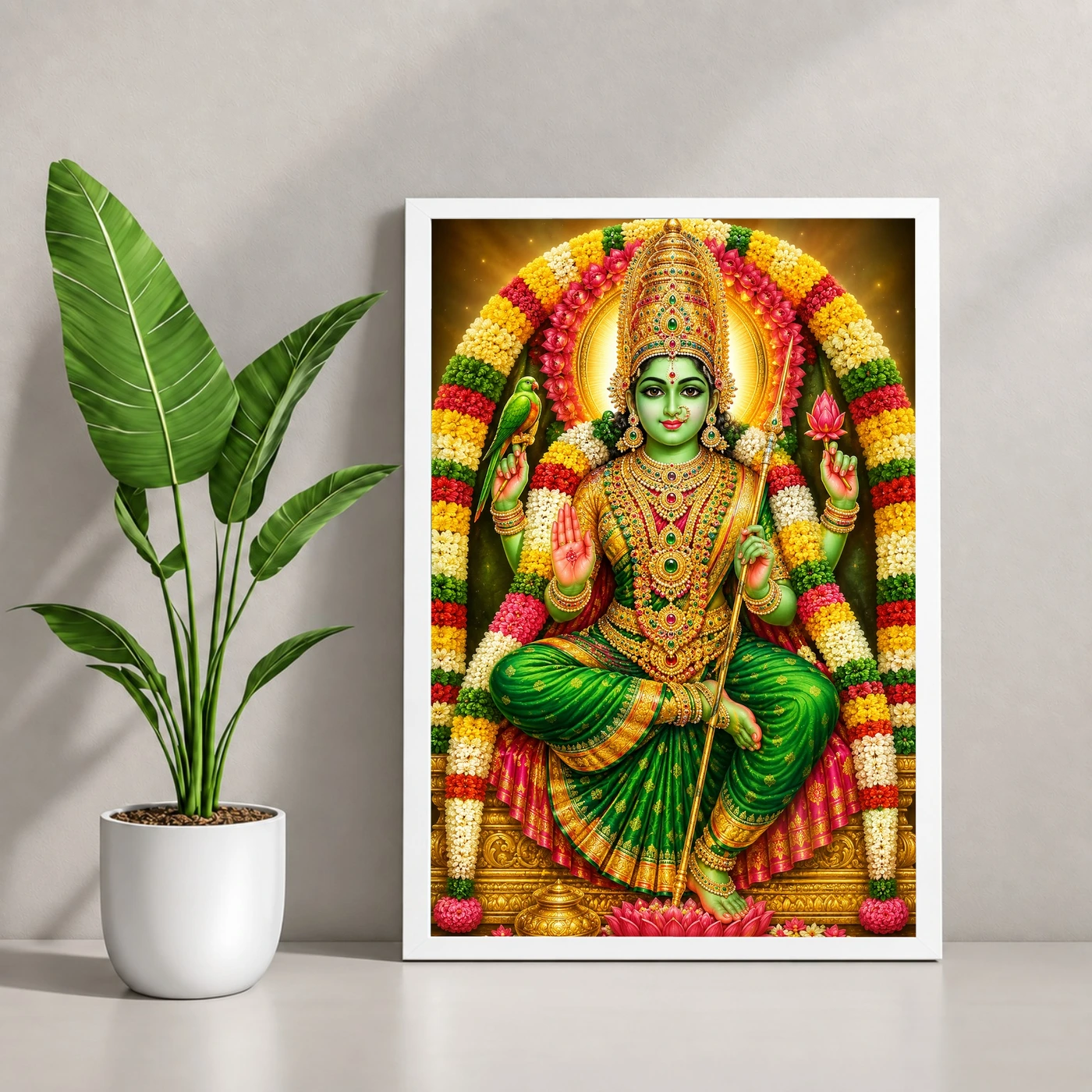 Meenakshi Amman Grand Festival Flower Decoration Photo Frame, view 4