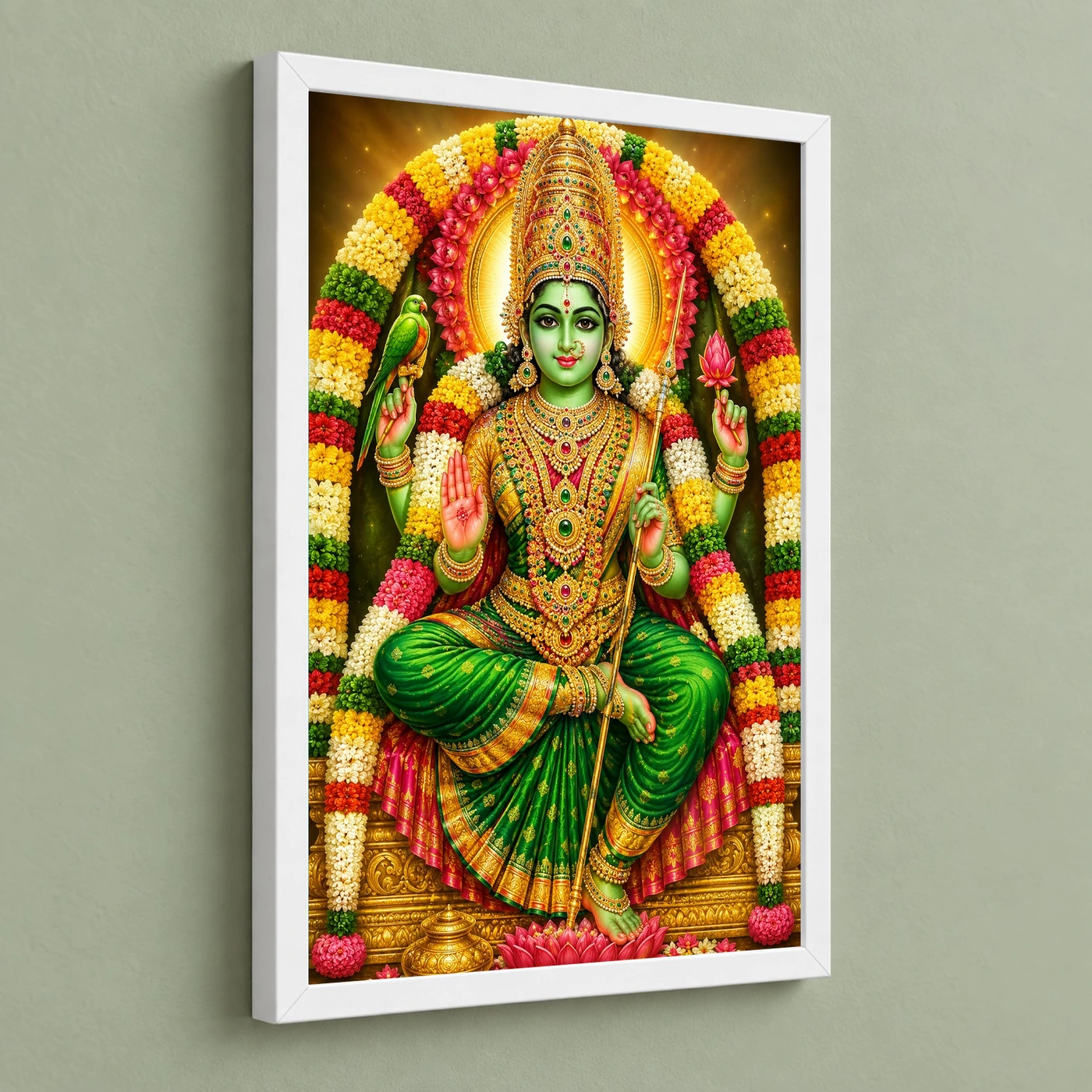 Meenakshi Amman Grand Festival Flower Decoration Photo Frame, view 5