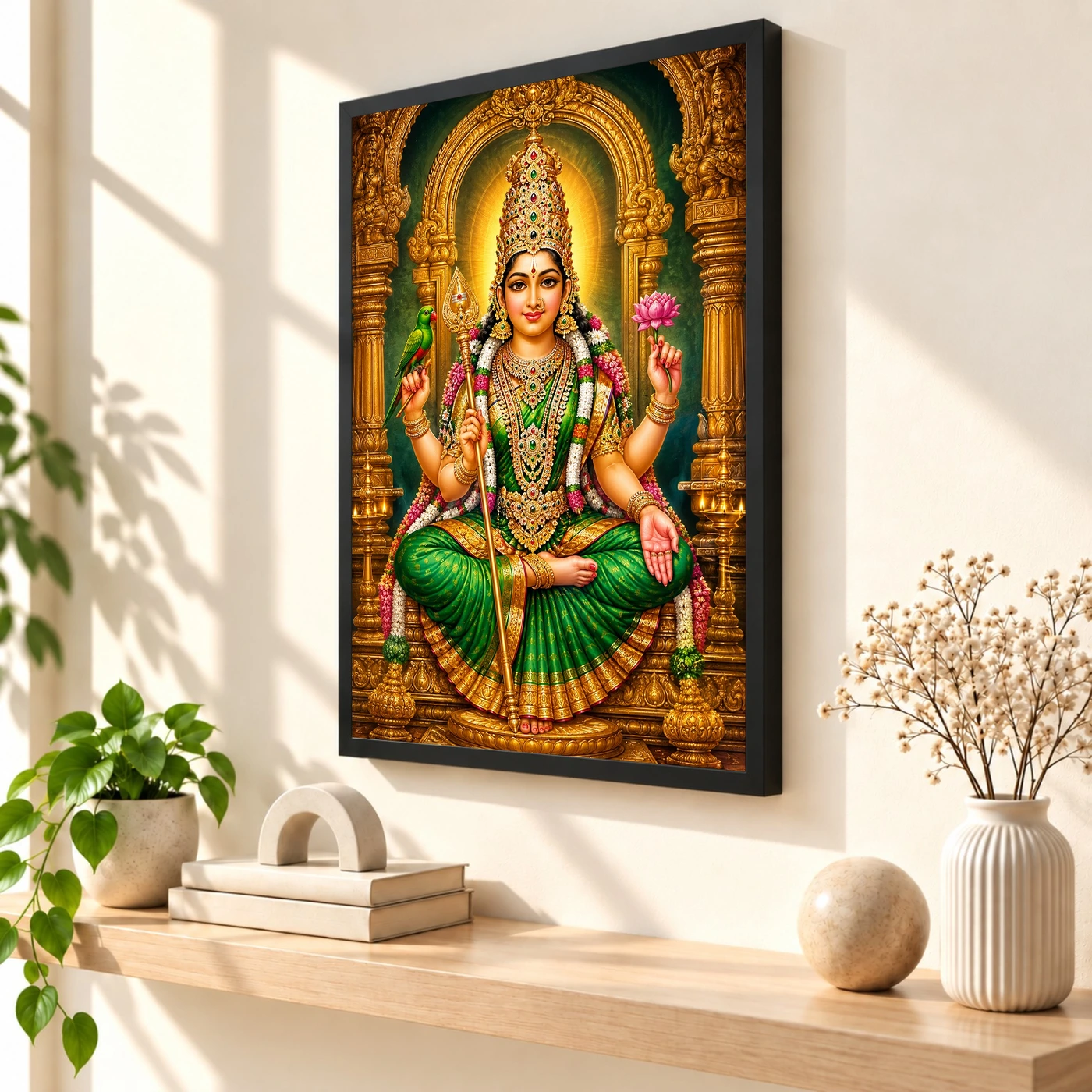 Meenakshi Amman Heritage Temple Architecture Backdrop Photo Frame, view 2