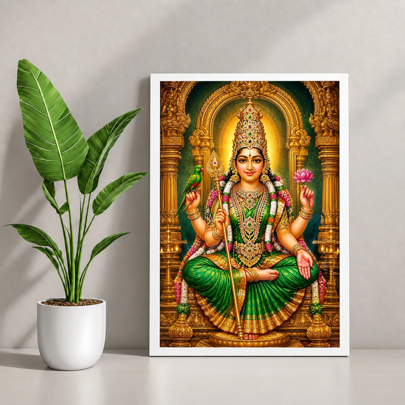 Meenakshi Amman Heritage Temple Architecture Backdrop Photo Frame, view 4
